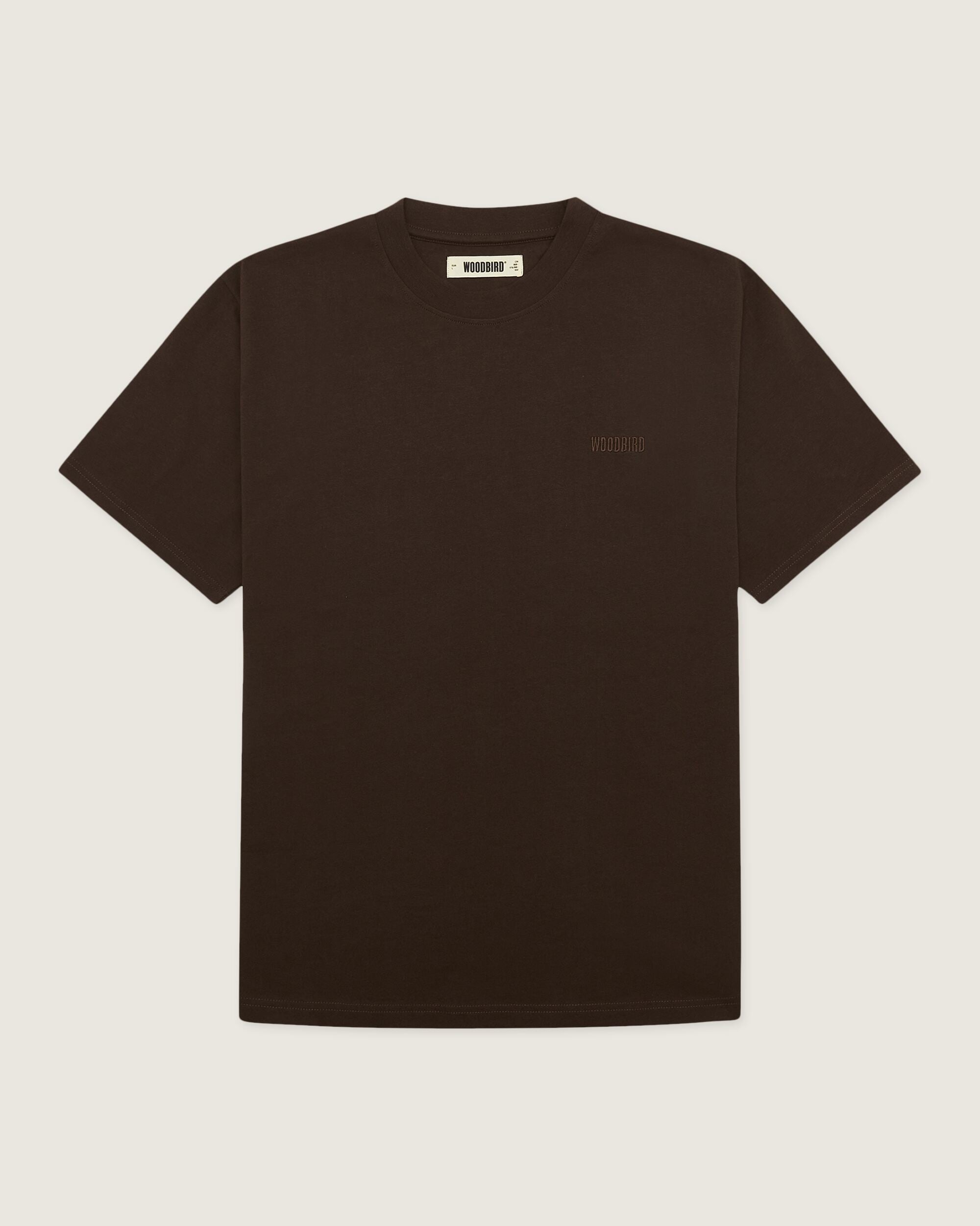 Woodbird WBBaine Base tee T-Shirts Brown