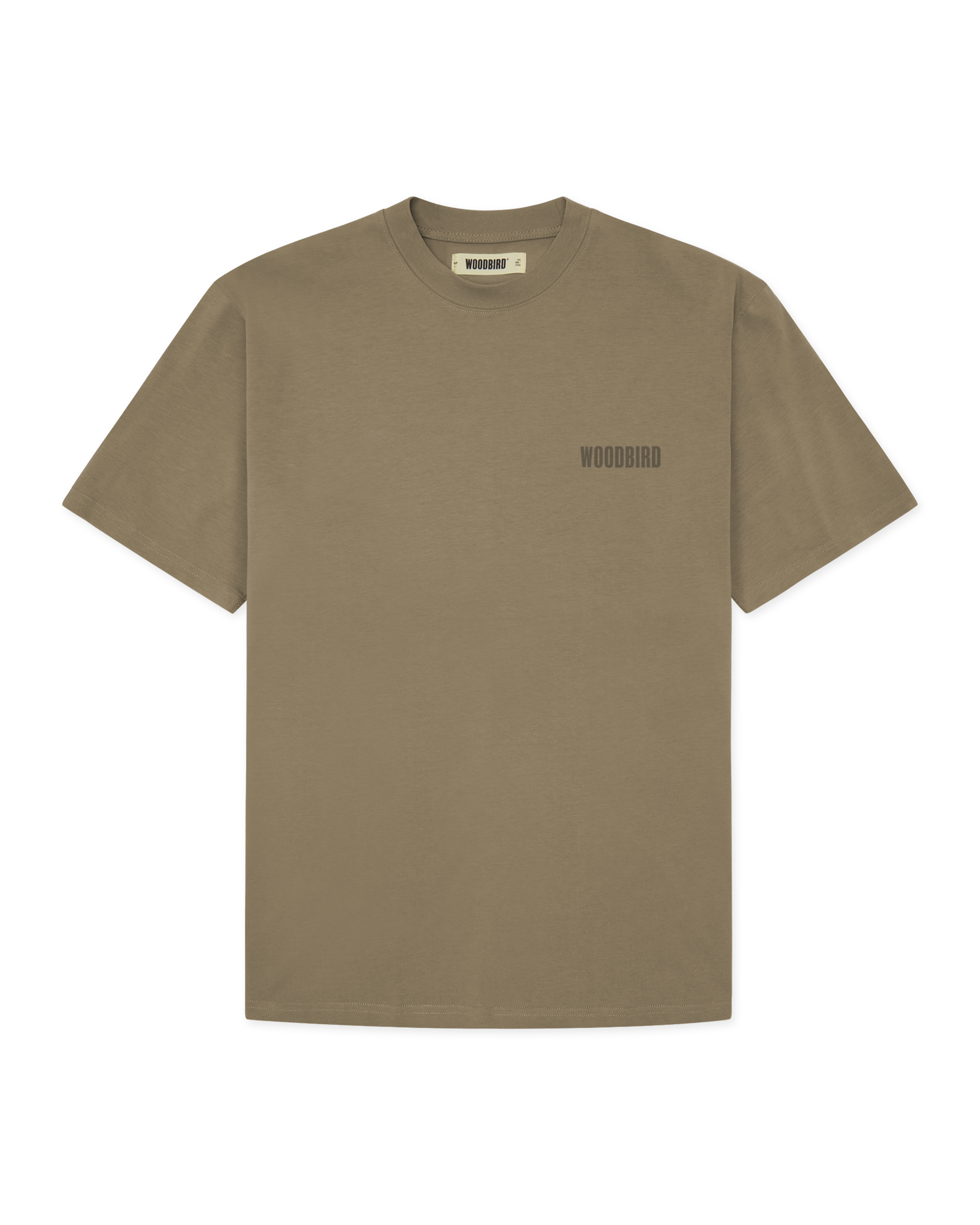 Woodbird WBBaine Base tee T-Shirts Dark Brown