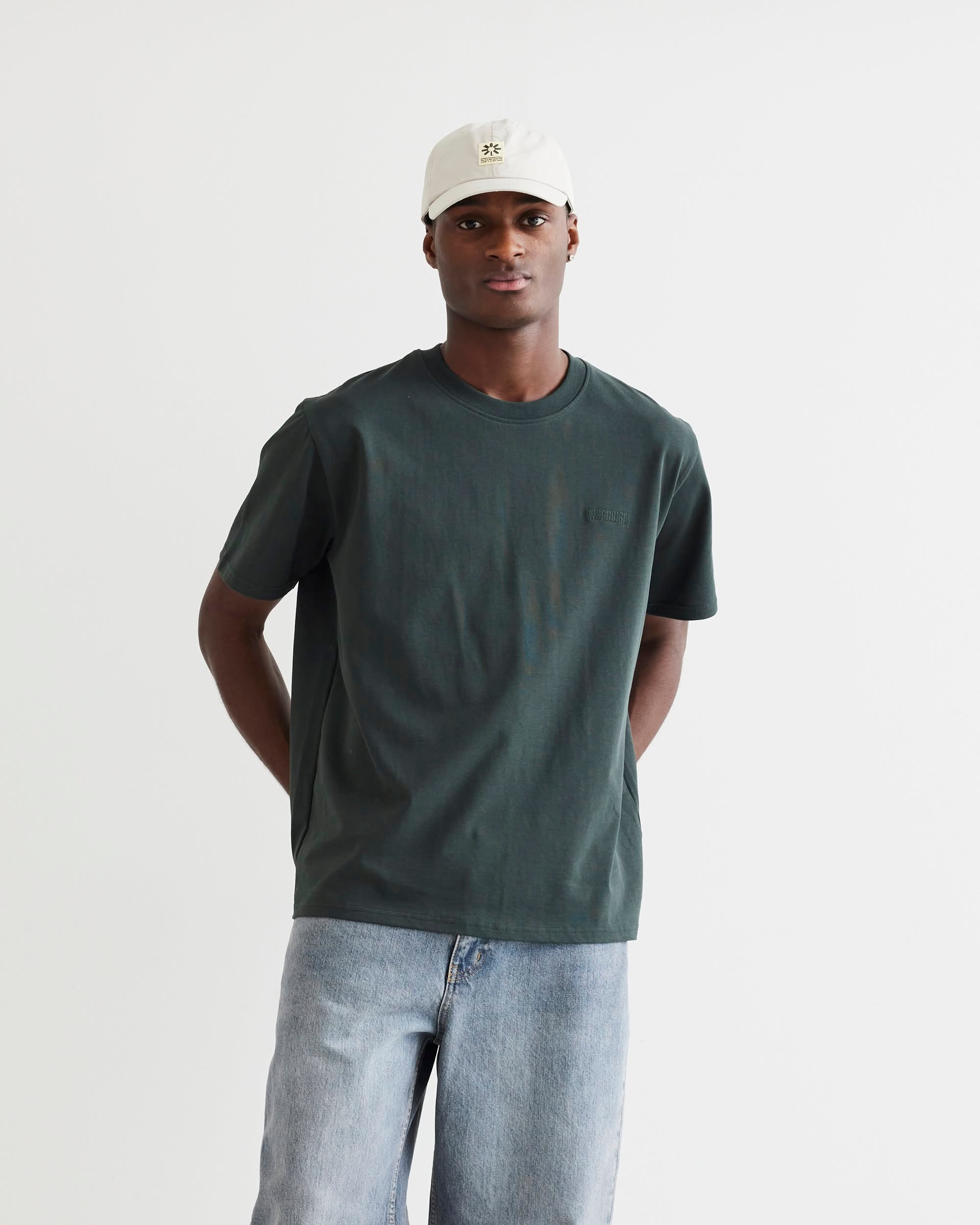 Woodbird WBBaine Base tee T-Shirts Dark Green