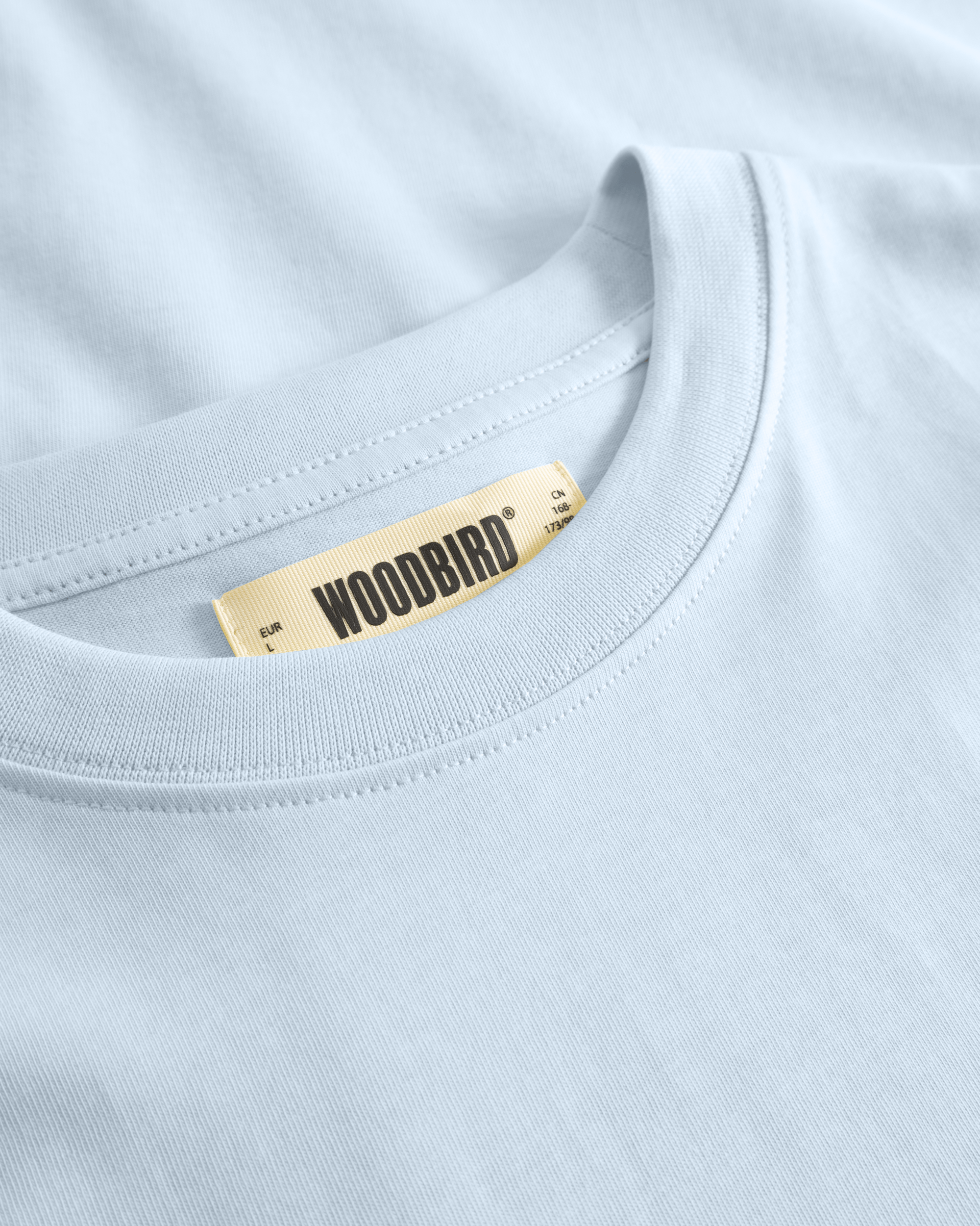 Woodbird WBBaine Base tee T-Shirts Dusty Blue