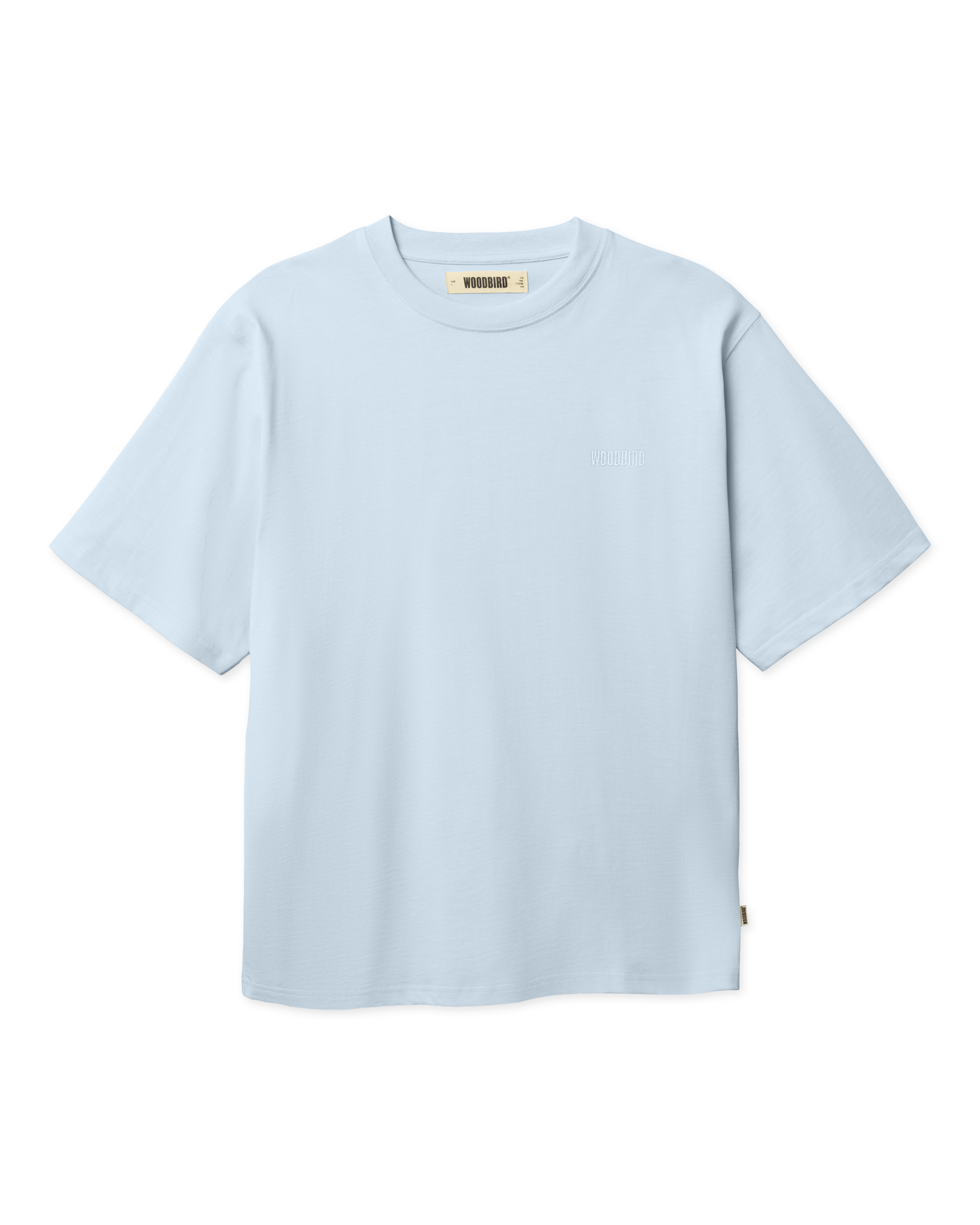 Woodbird WBBaine Base tee T-Shirts Dusty Blue