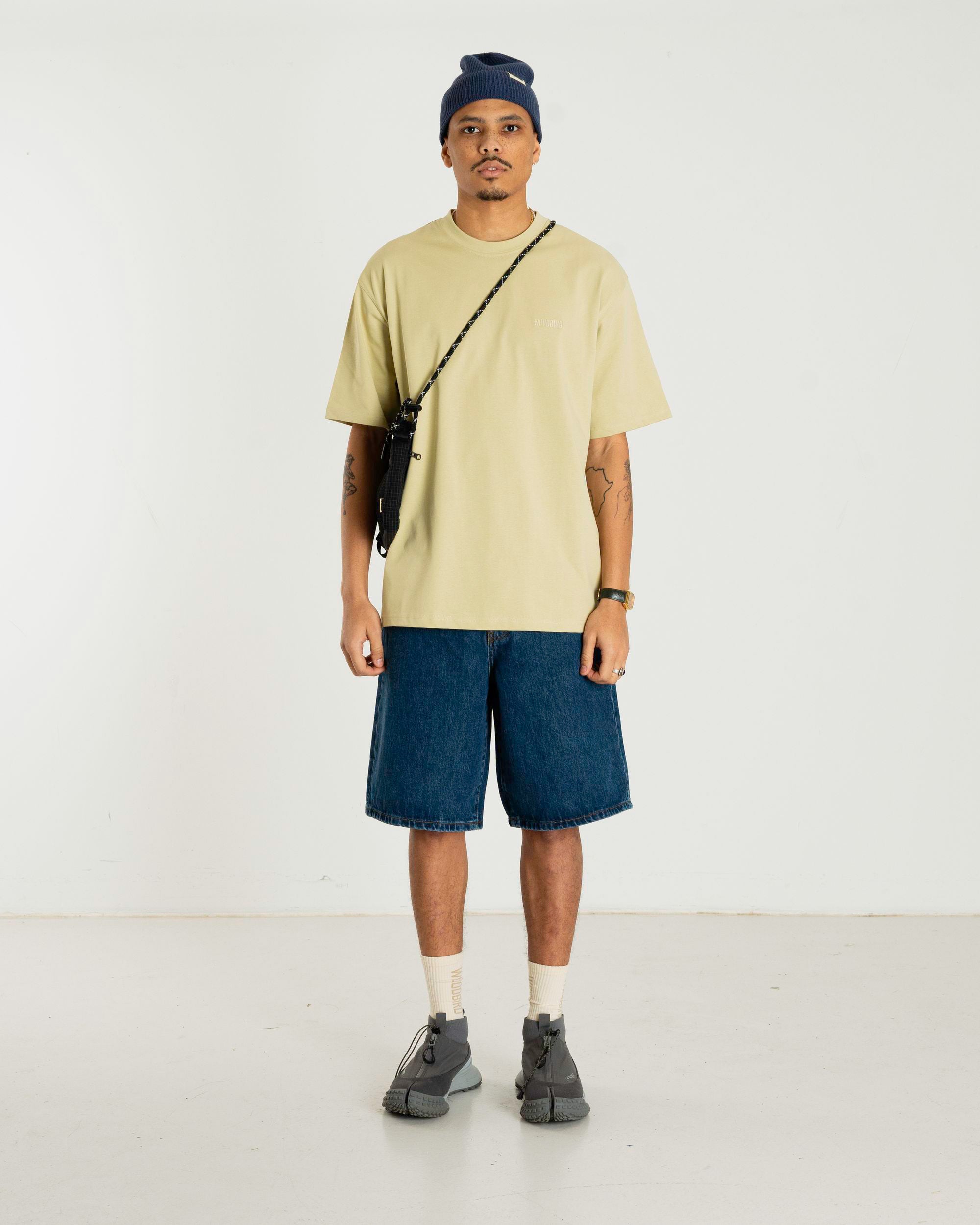 Woodbird WBBaine Base tee T-Shirts Dusty Lime