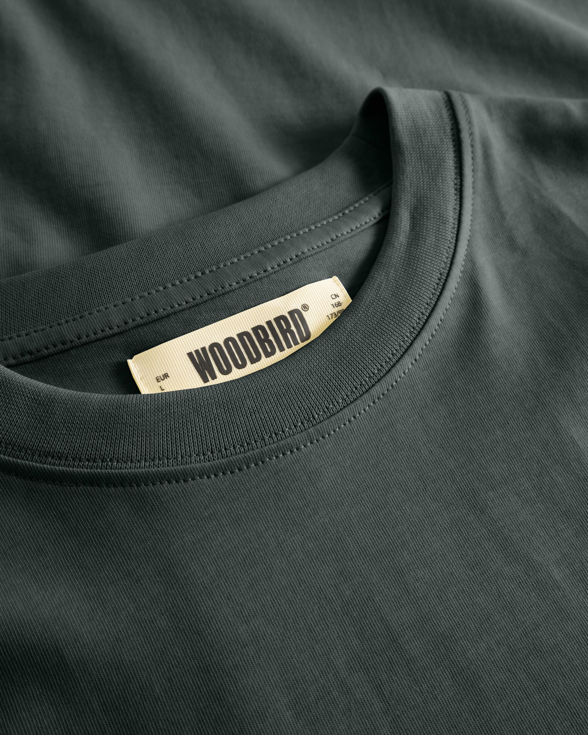 Woodbird WBBaine Base tee T-Shirts Forrest Green