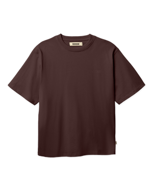 Woodbird WBBaine Base tee T-Shirts Fudge Brown