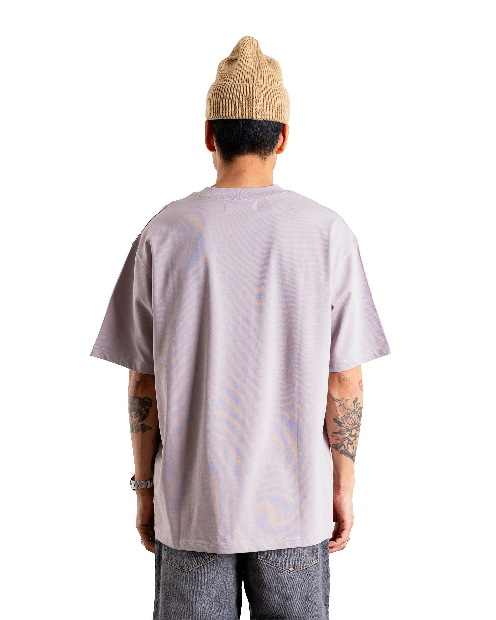 Woodbird WBBaine Base tee T-Shirts Grey-Purple
