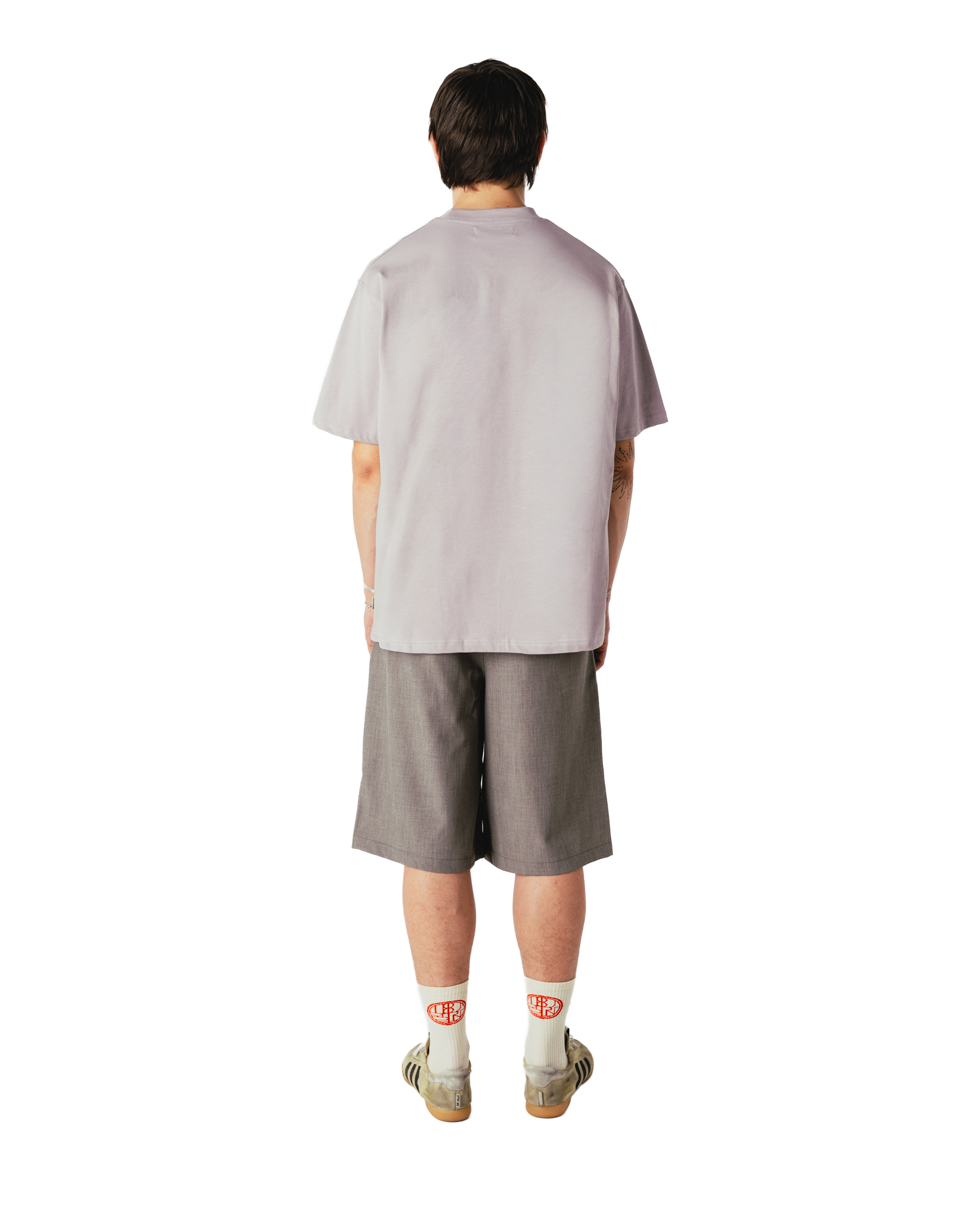 Woodbird WBBaine Base tee T-Shirts Grey-Purple