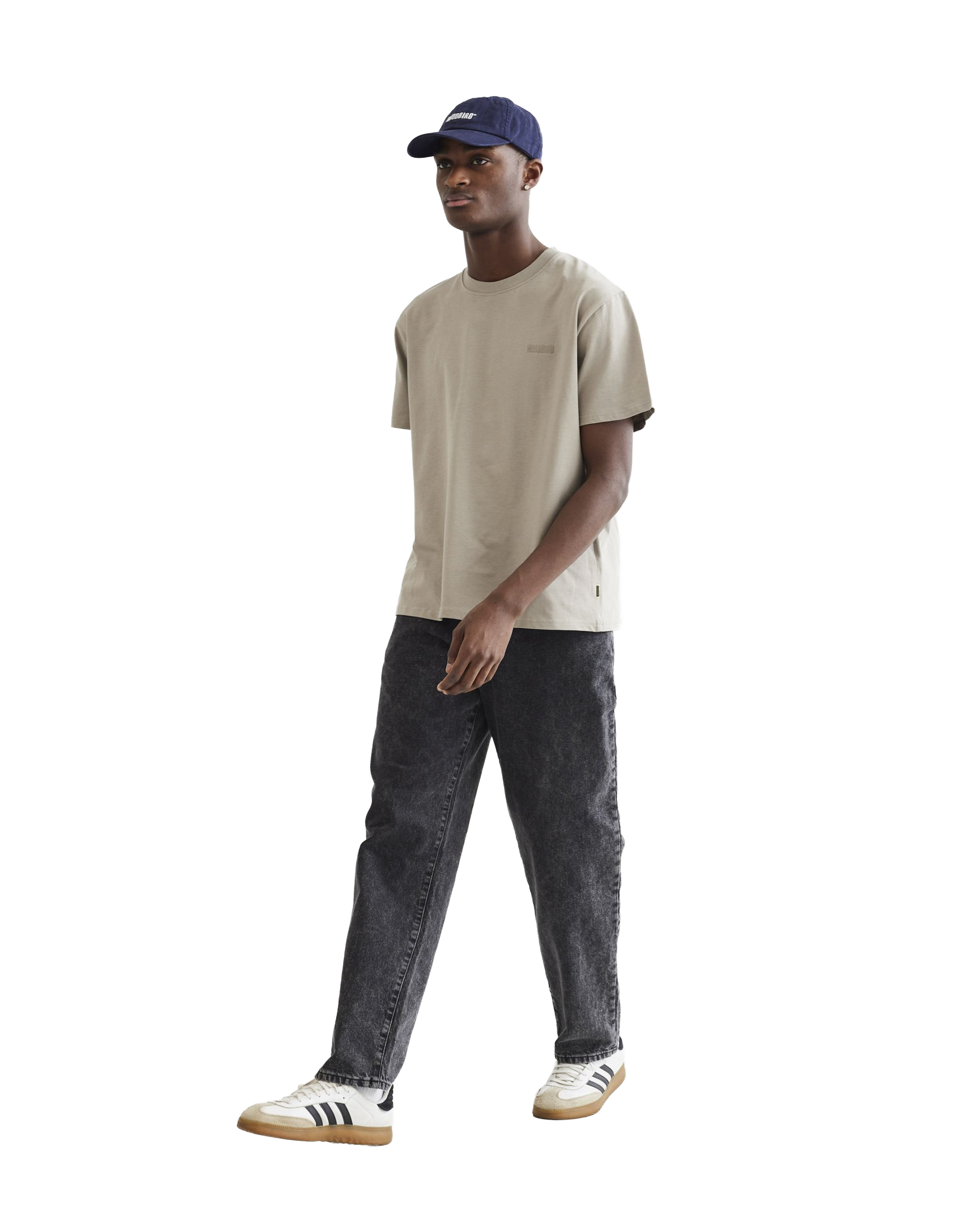 Woodbird WBBaine Base tee T-Shirts Light Grey