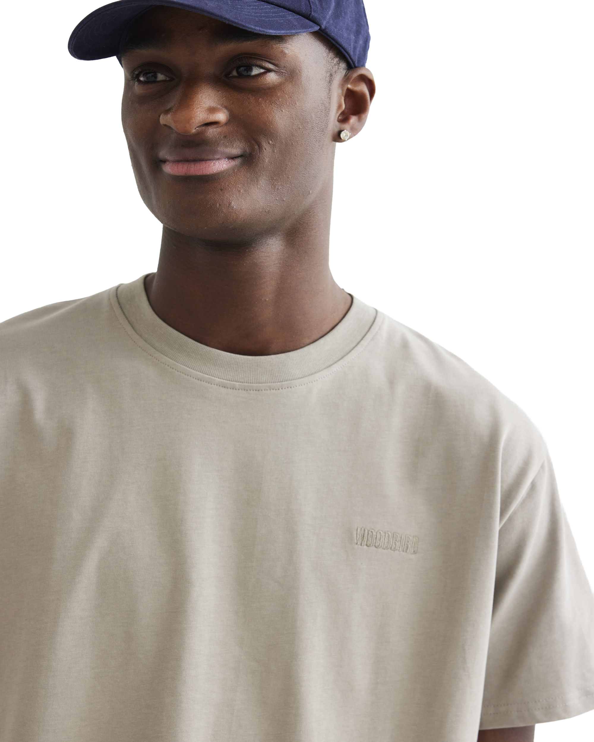 Woodbird WBBaine Base tee T-Shirts Light Grey