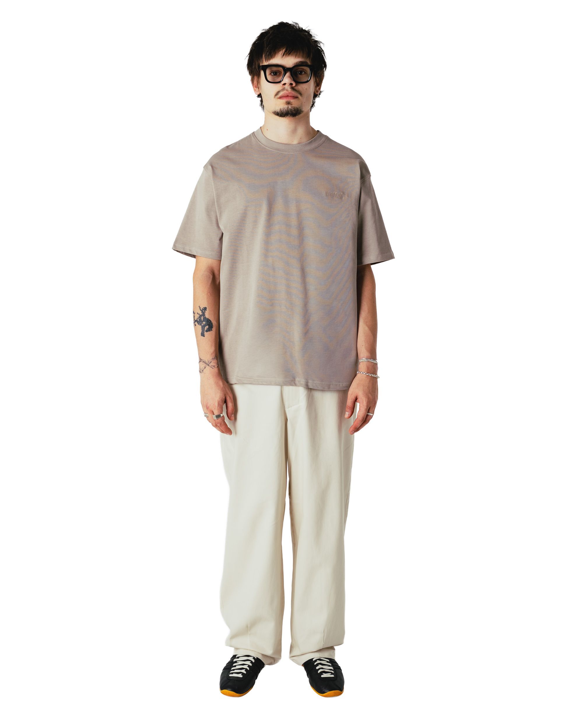 Woodbird WBBaine Base tee T-Shirts Light Grey