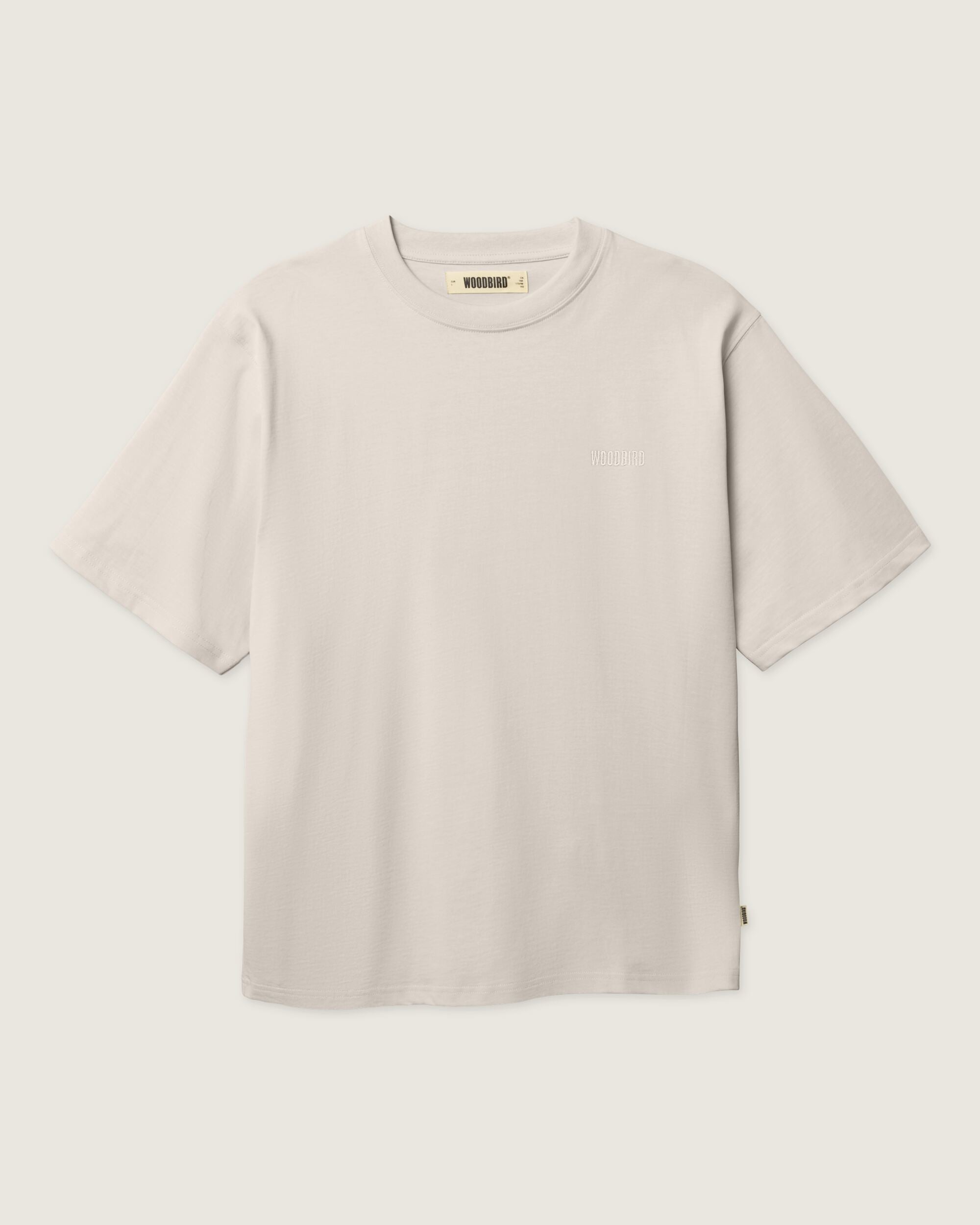 Woodbird WBBaine Base tee T-Shirts Light Grey