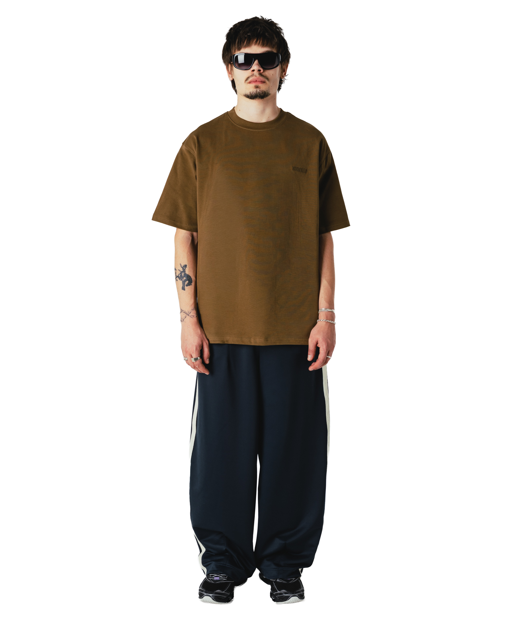 Woodbird WBBaine Base tee T-Shirts Mid Brown