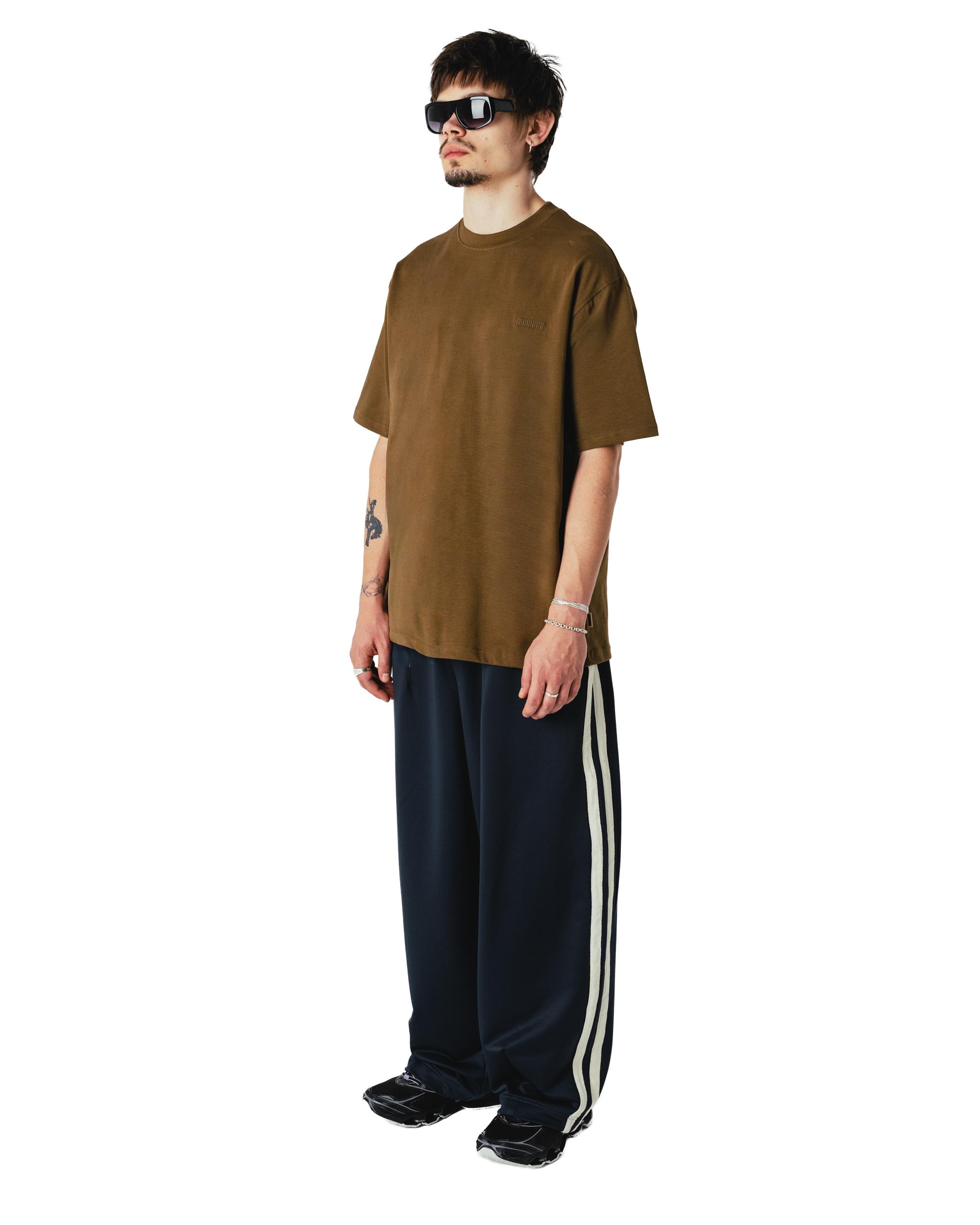 Woodbird WBBaine Base tee T-Shirts Mid Brown