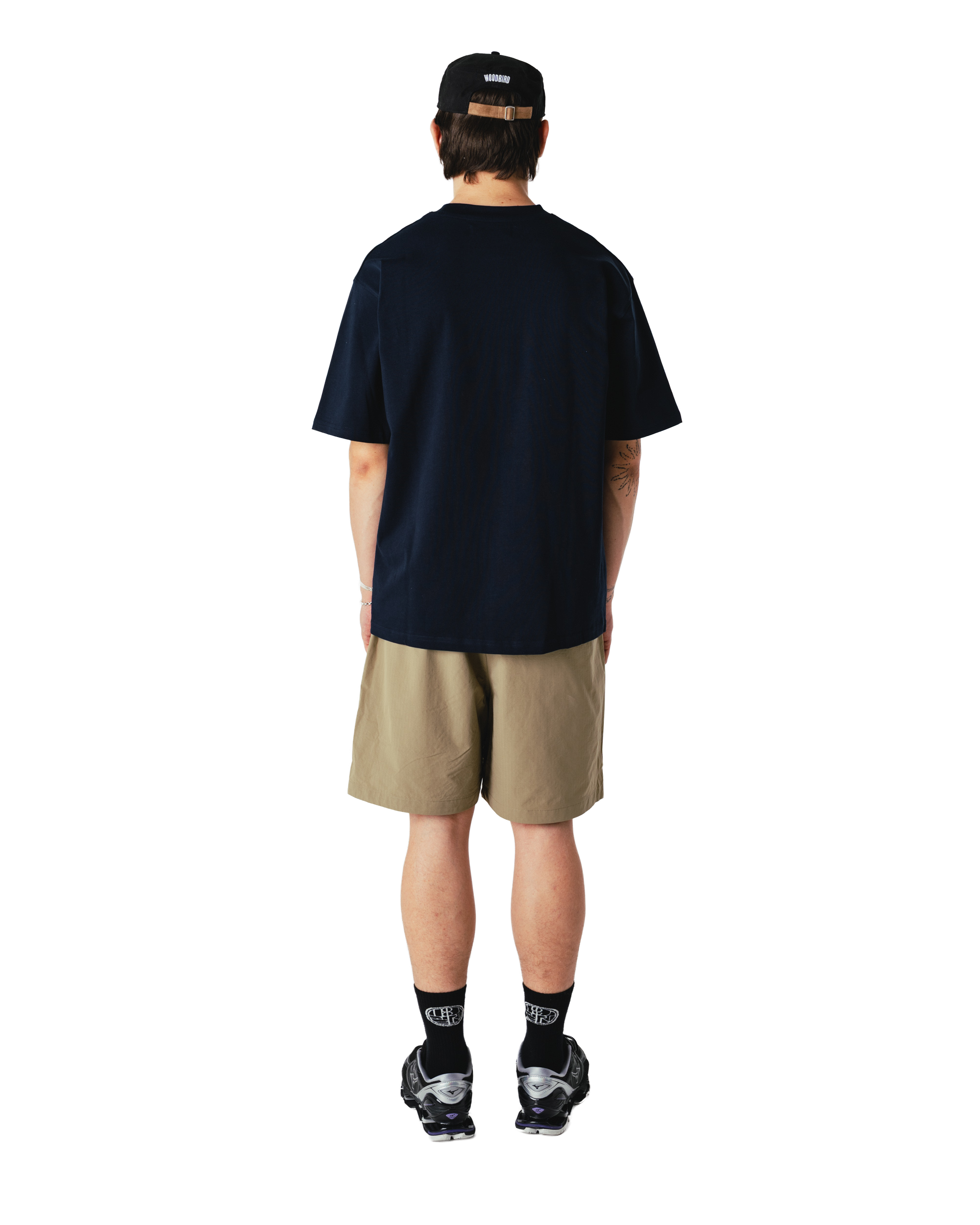 Woodbird WBBaine Base tee T-Shirts Navy