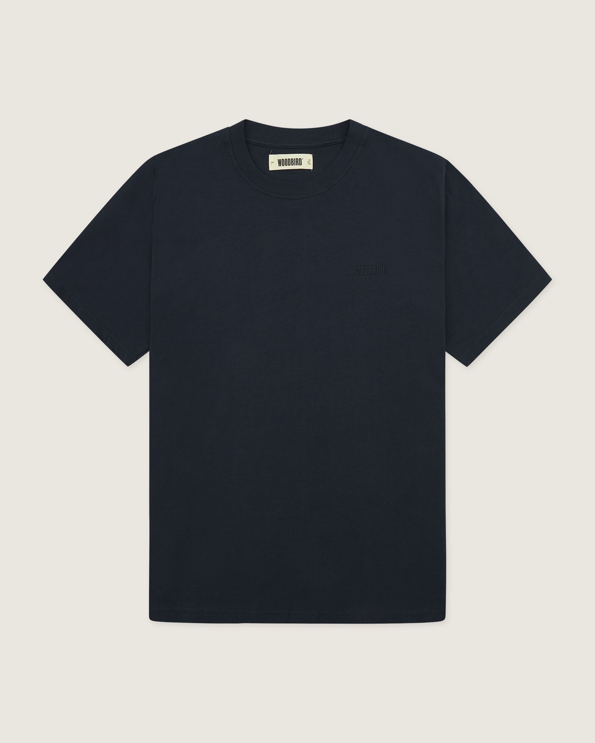 Woodbird WBBaine Base tee T-Shirts Navy