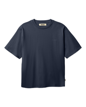 Woodbird WBBaine Base tee T-Shirts Navy