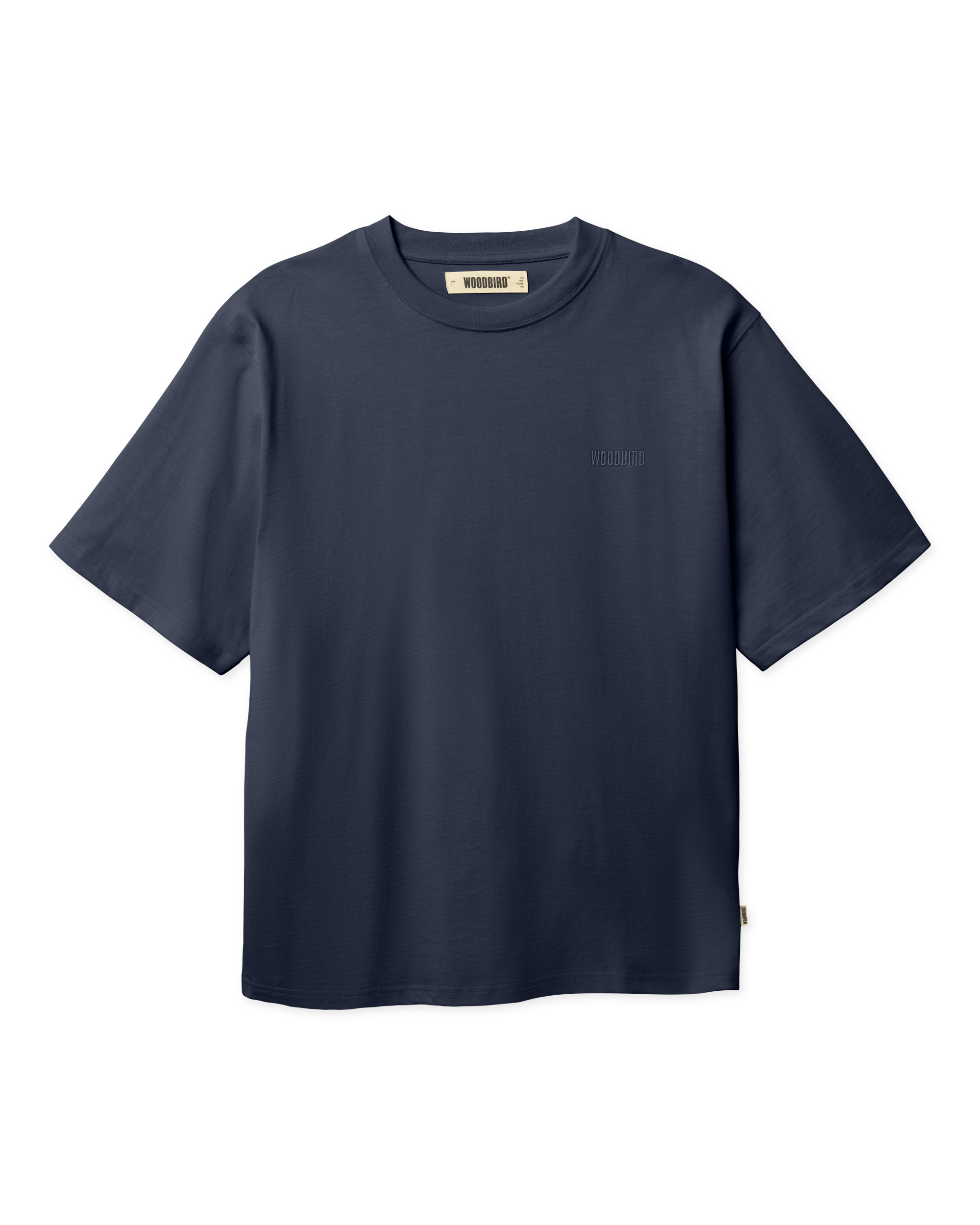 Woodbird WBBaine Base tee T-Shirts Navy
