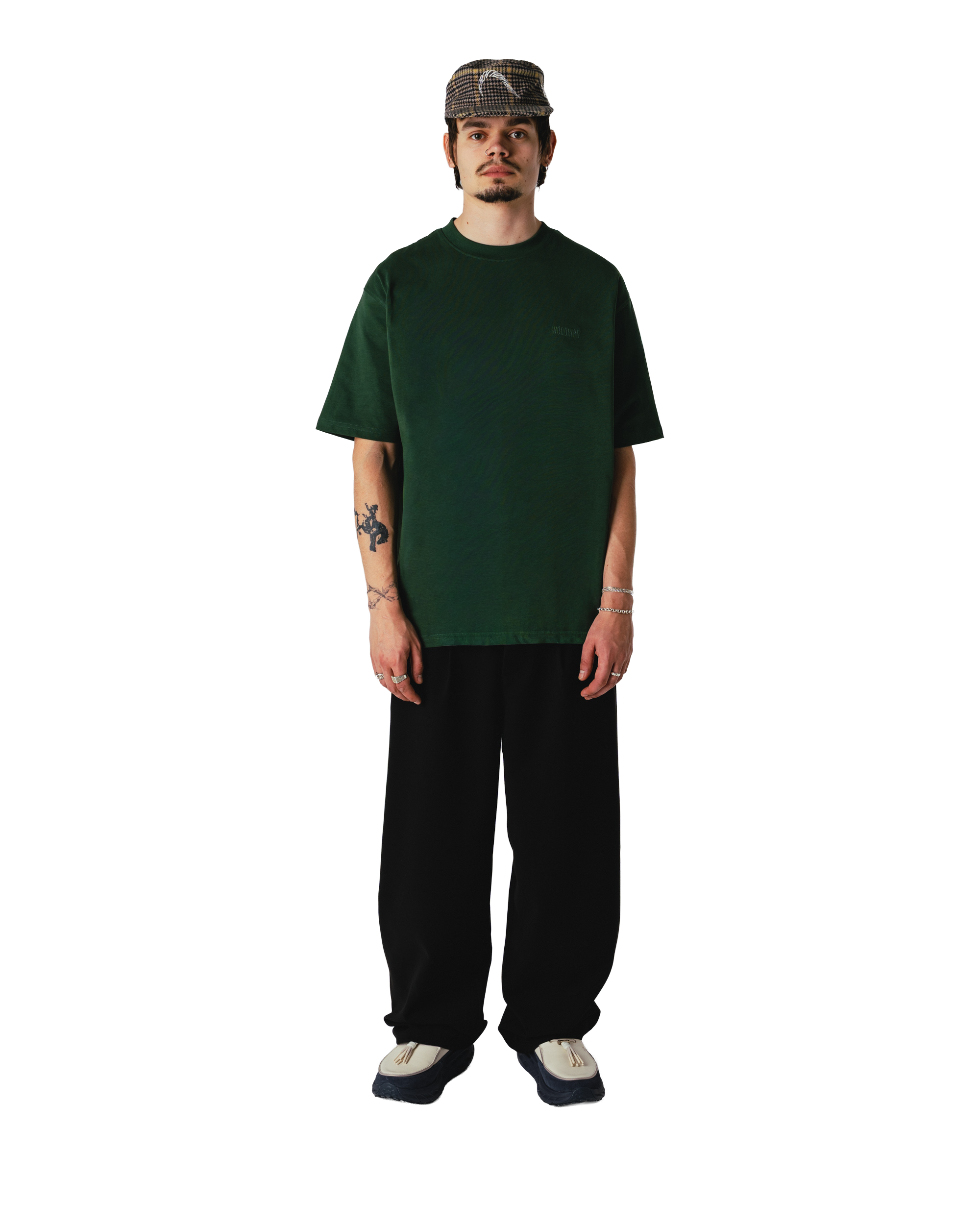 Woodbird WBBaine Base tee T-Shirts Pine Green