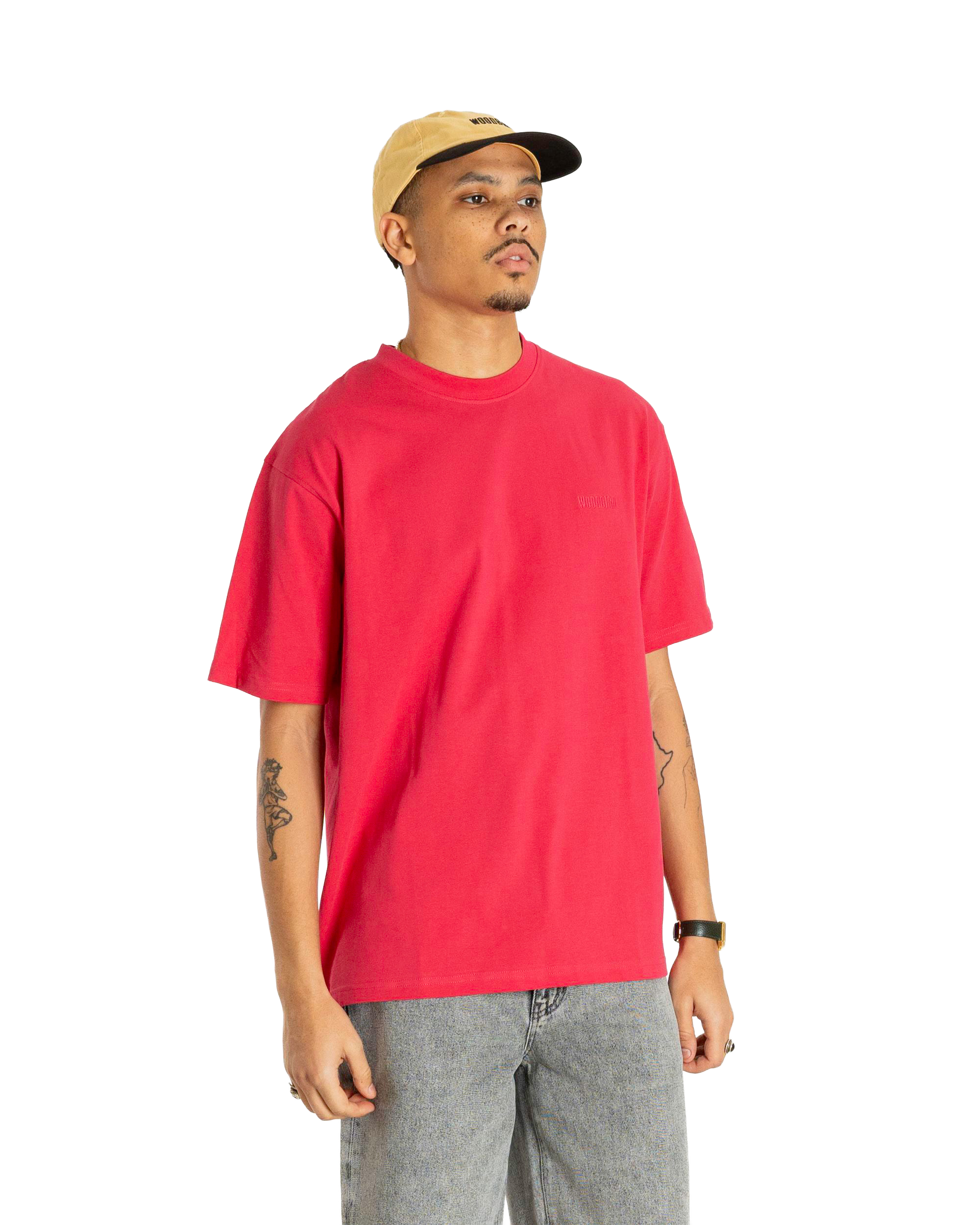 Woodbird WBBaine Base tee T-Shirts Pink