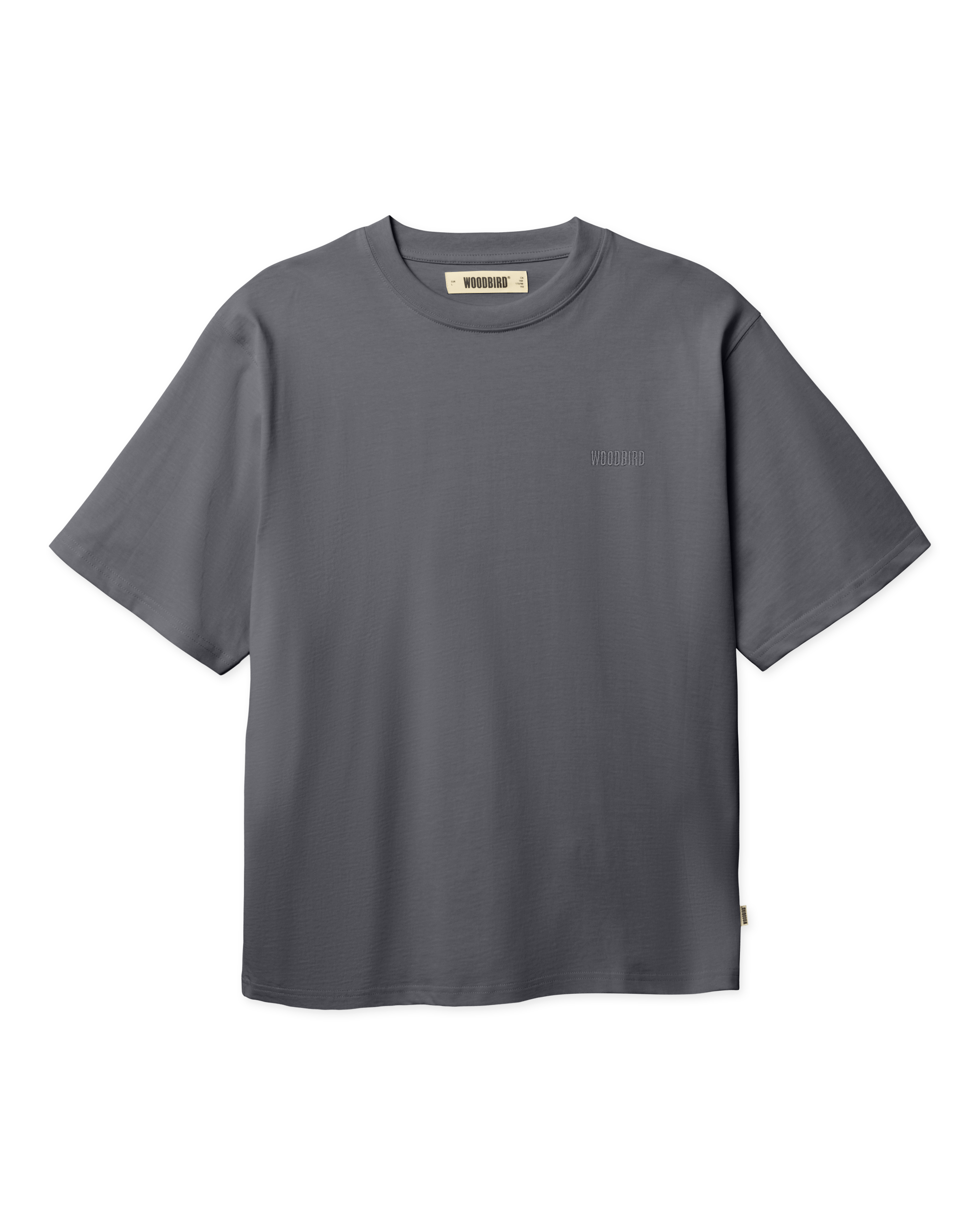 Woodbird WBBaine Base tee T-Shirts Slate Blue