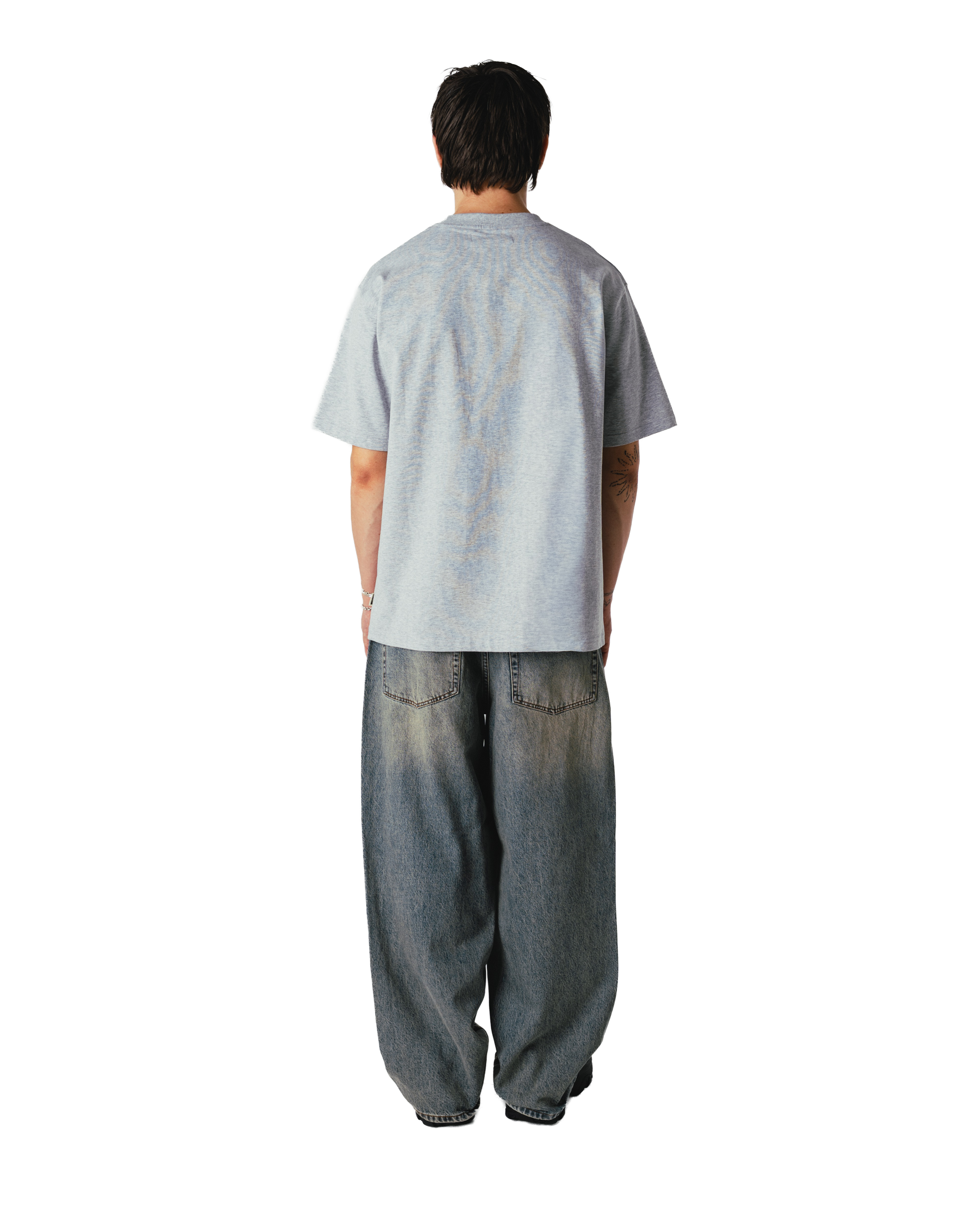 Woodbird WBBaine Base tee T-Shirts Snow Melange