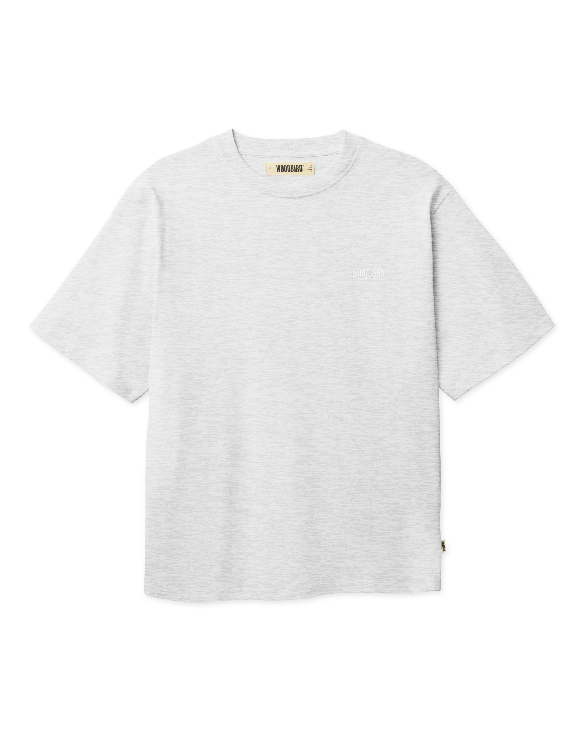 Woodbird WBBaine Base tee T-Shirts Snow Melange