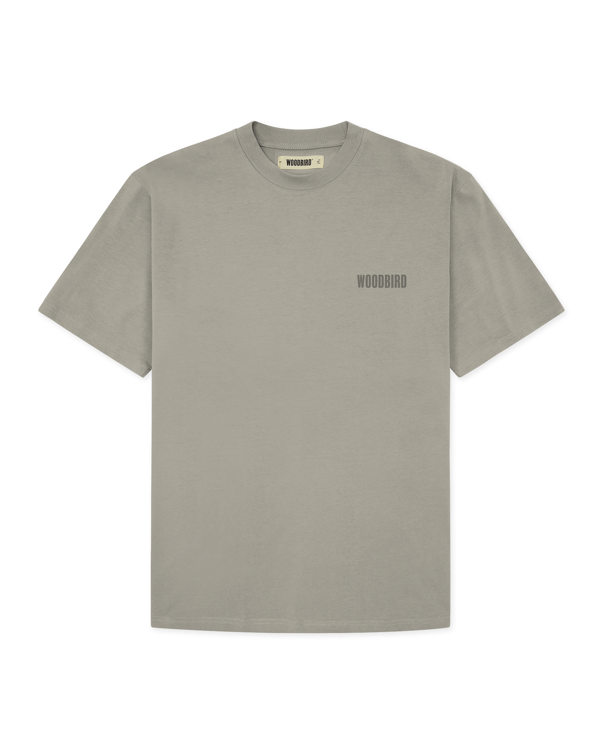 Woodbird WBBaine Base tee T-Shirts Stone