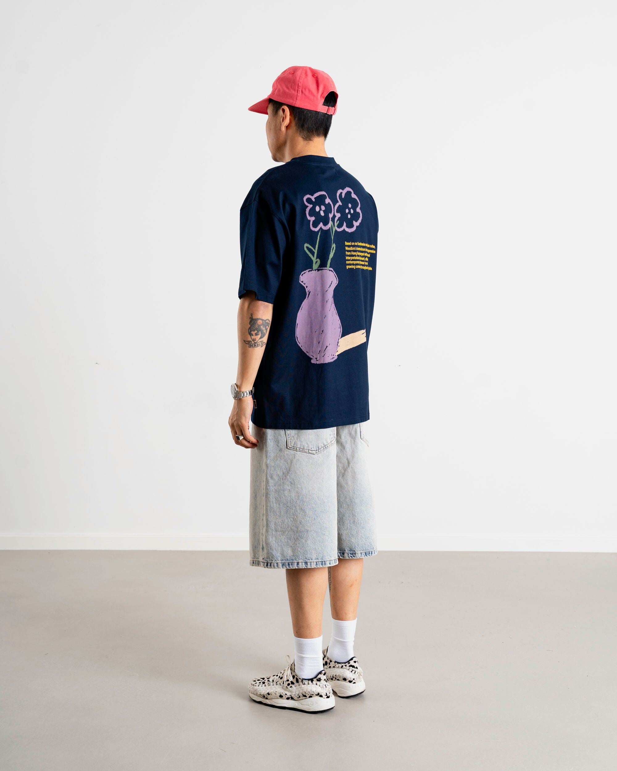 Woodbird WBBaine Cray Tee T-Shirts Navy