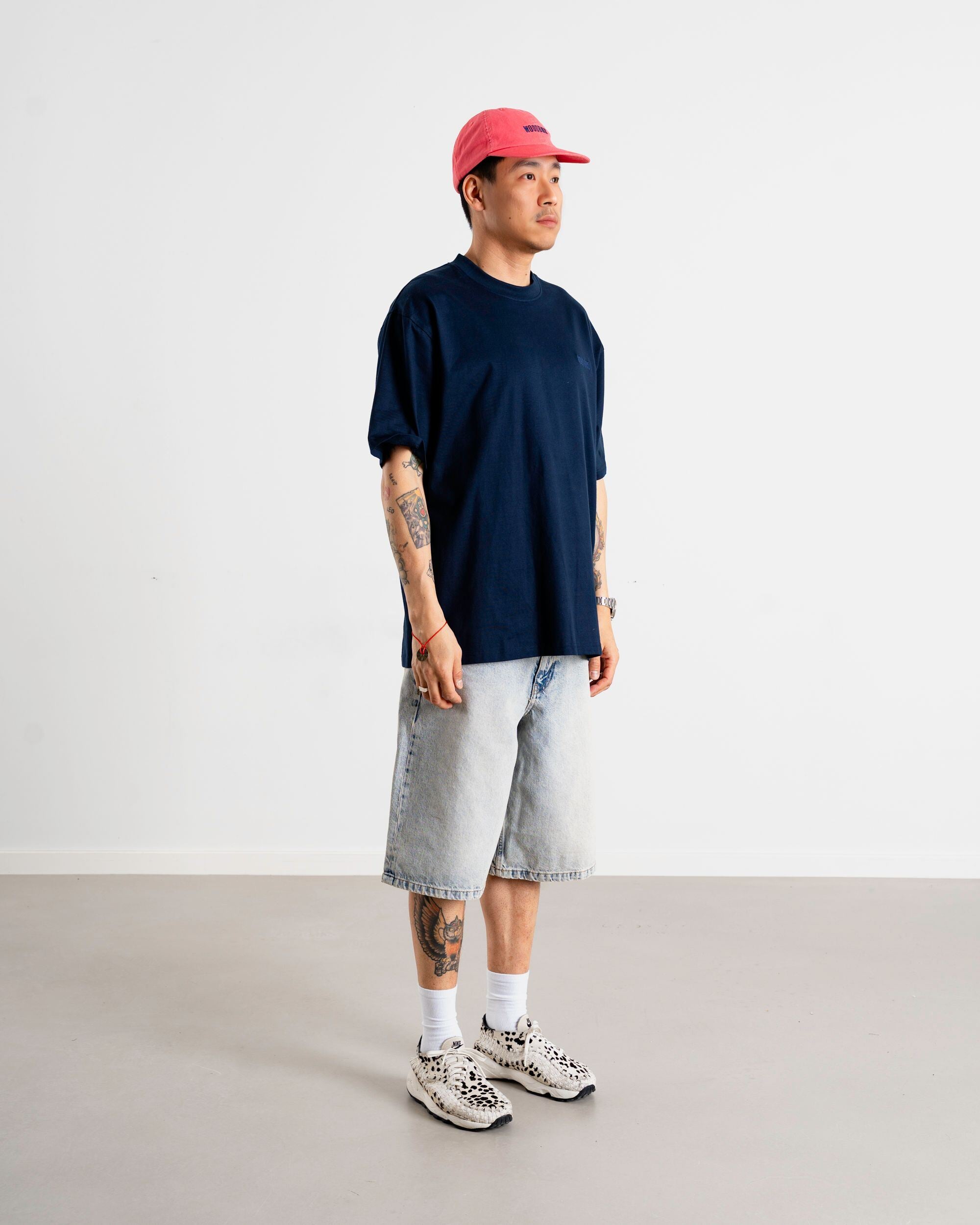 Woodbird WBBaine Cray Tee T-Shirts Navy