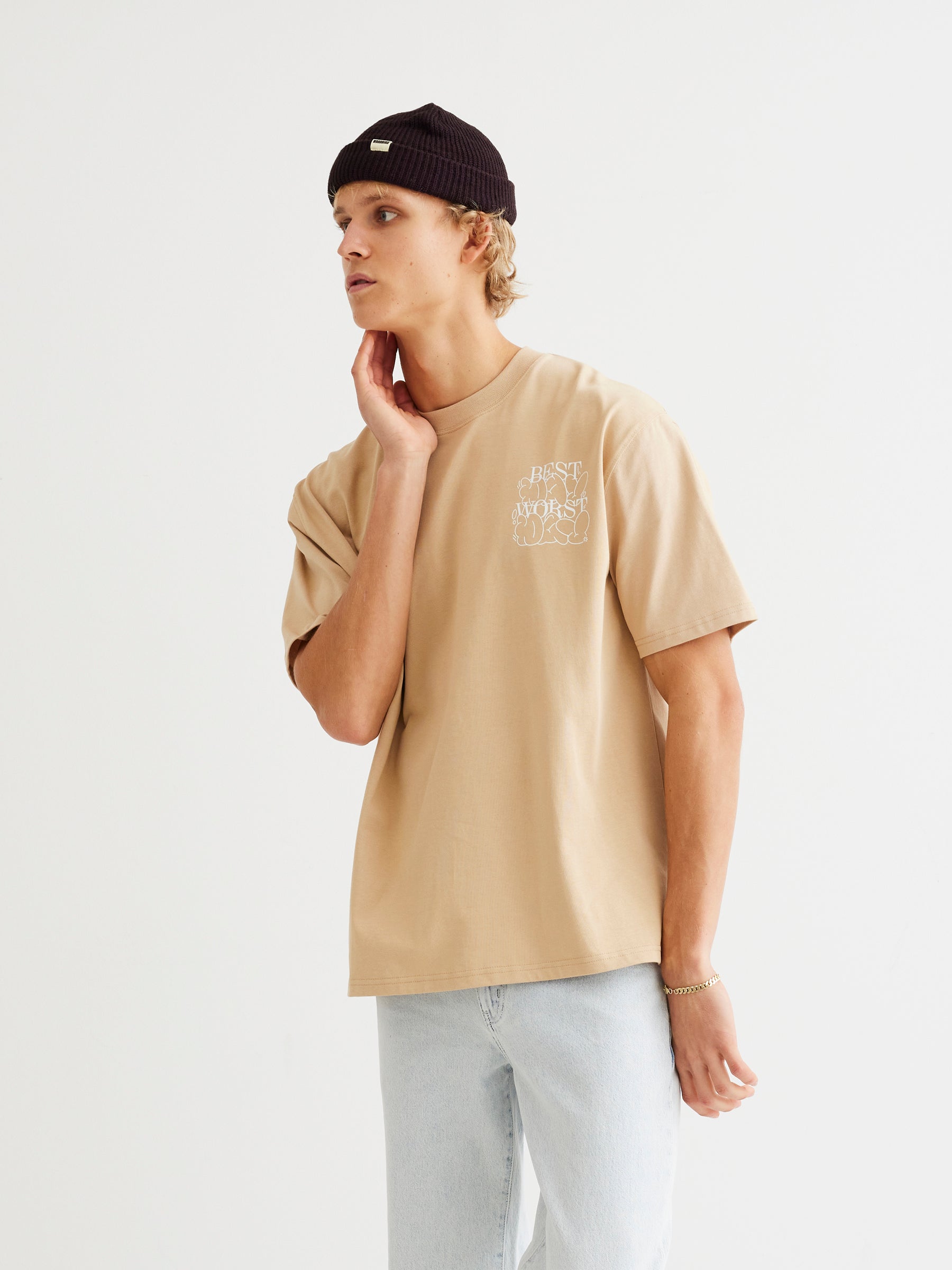 Woodbird WBBaine Day Tee T-Shirts Sand