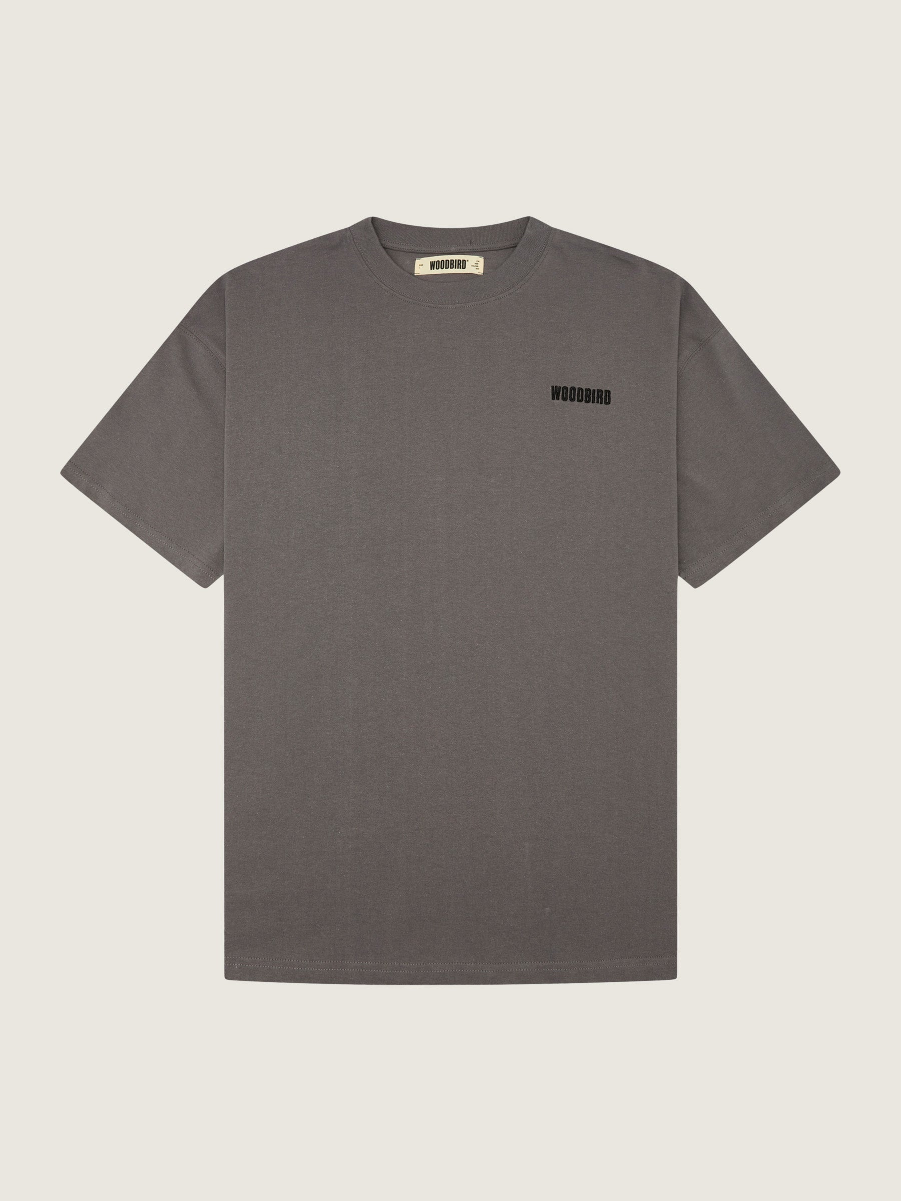 Woodbird Baine Durian Tee T-Shirts Antra Grey