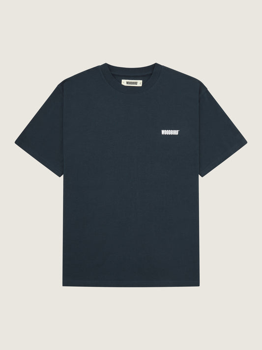 Woodbird WBBaine Family Tee T-Shirts Dark Navy