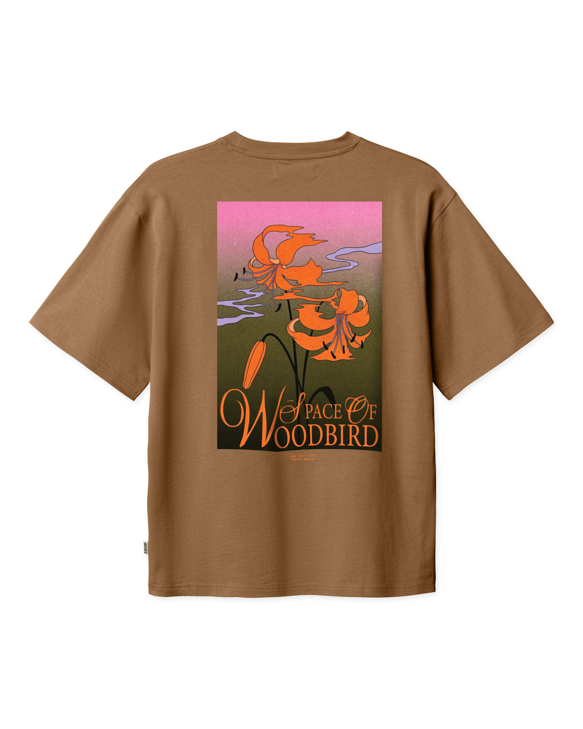 Woodbird WBBaine Flower Tee T-Shirts Dark Brown