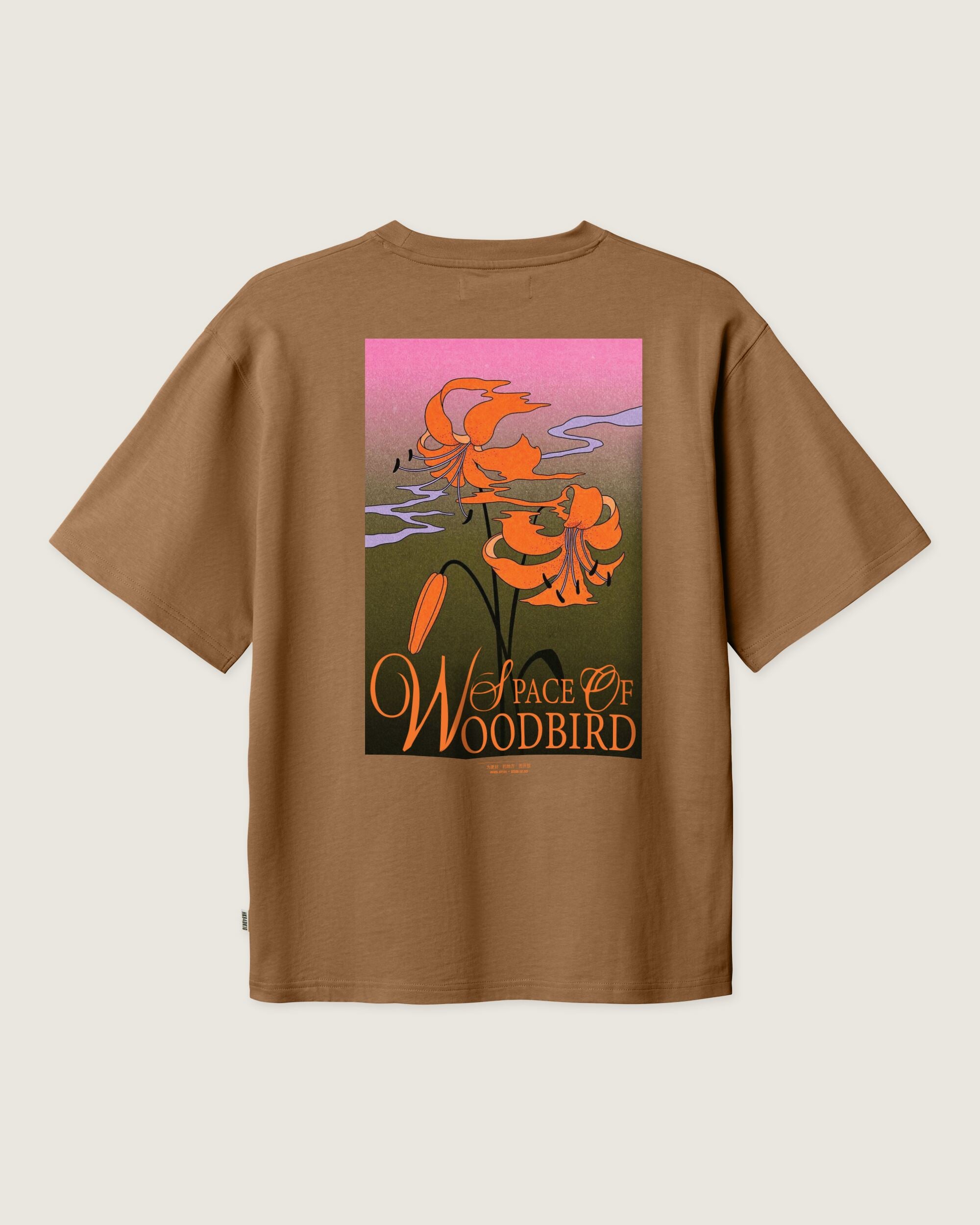 Woodbird WBBaine Flower Tee T-Shirts Dark Brown