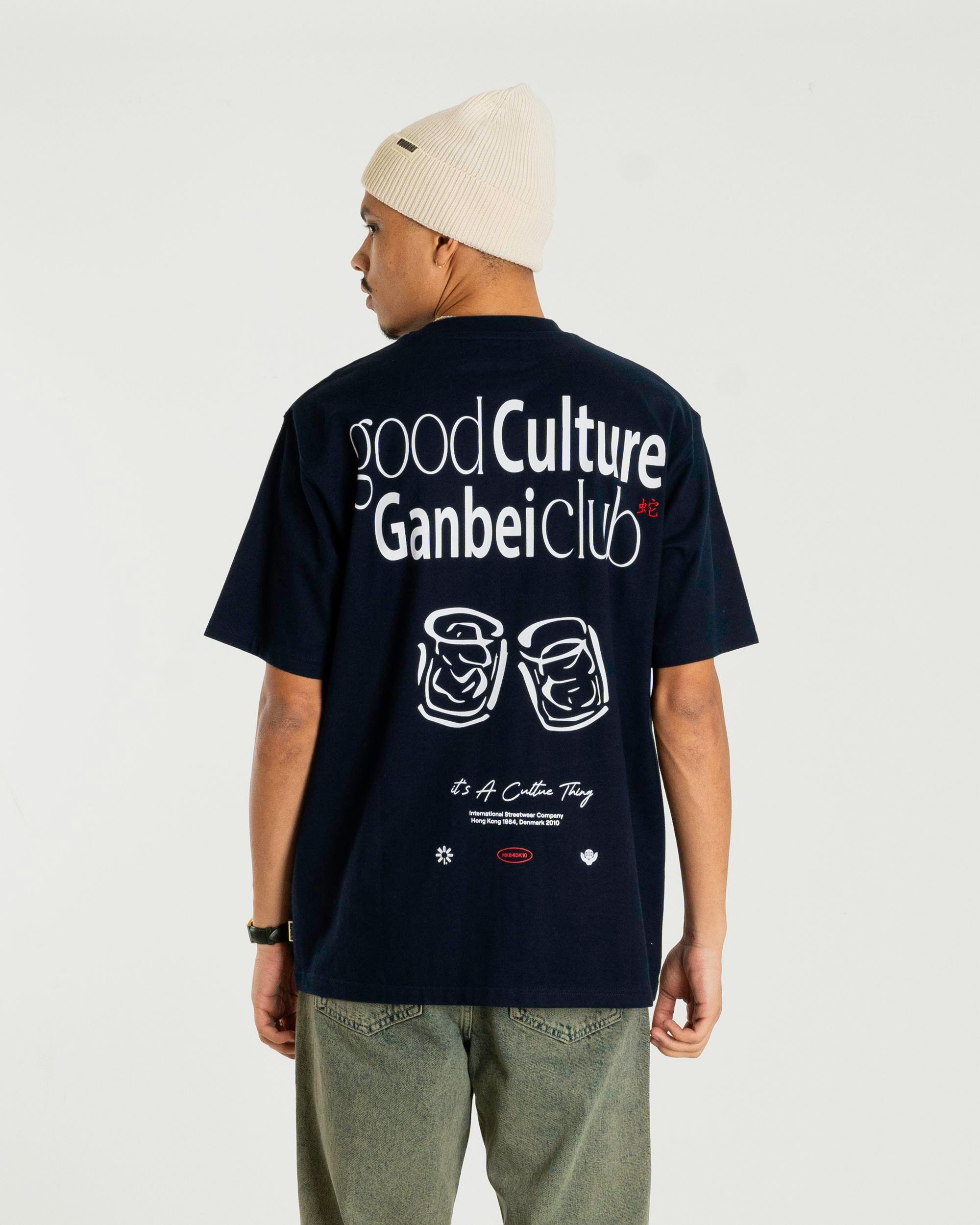 Woodbird WBBaine Ganbei Tee T-Shirts Navy Blazer