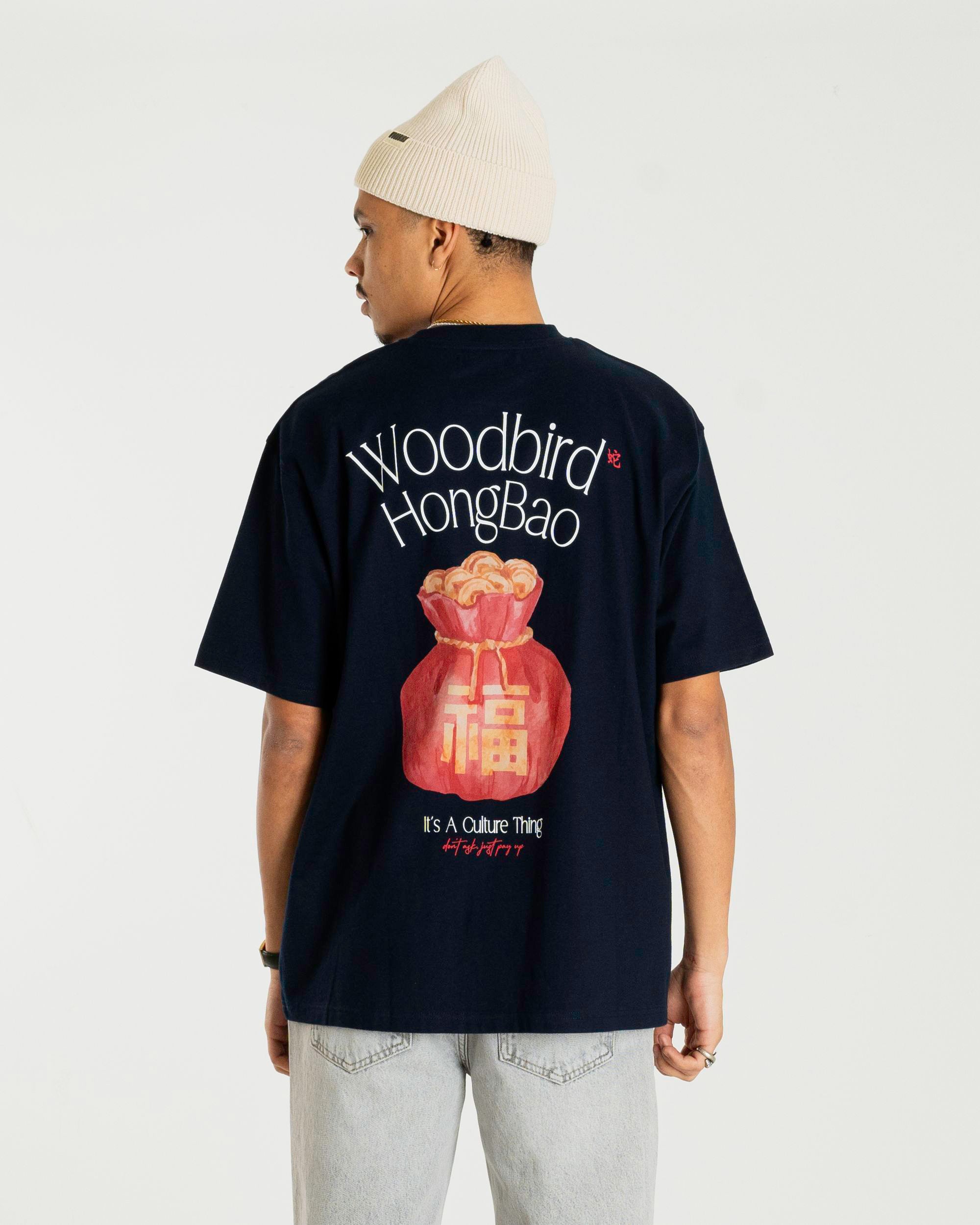 Woodbird WBBaine HongBao Tee T-Shirts Navy Blazer