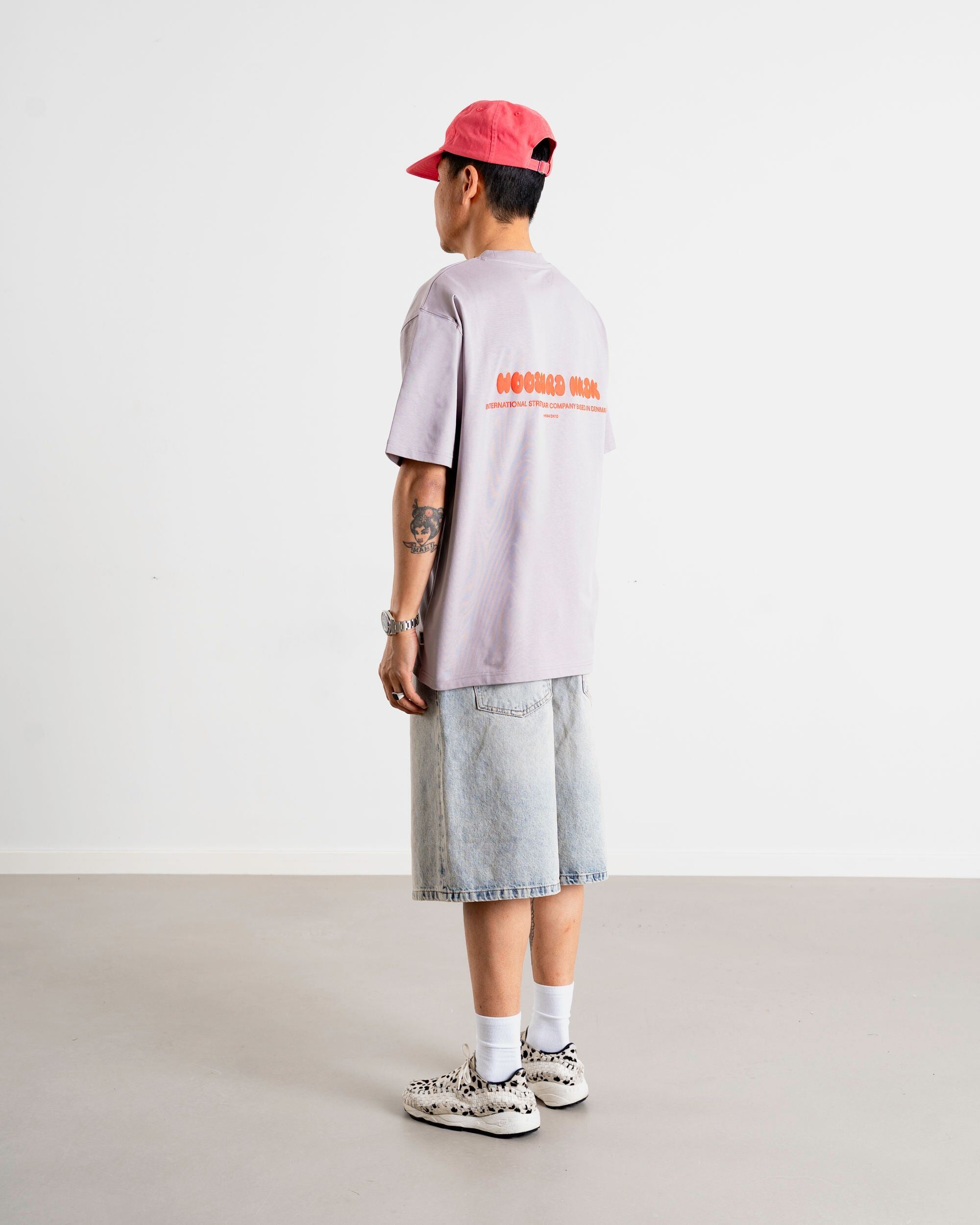 Woodbird WBBaine Intern Tee T-Shirts Grey-Purple