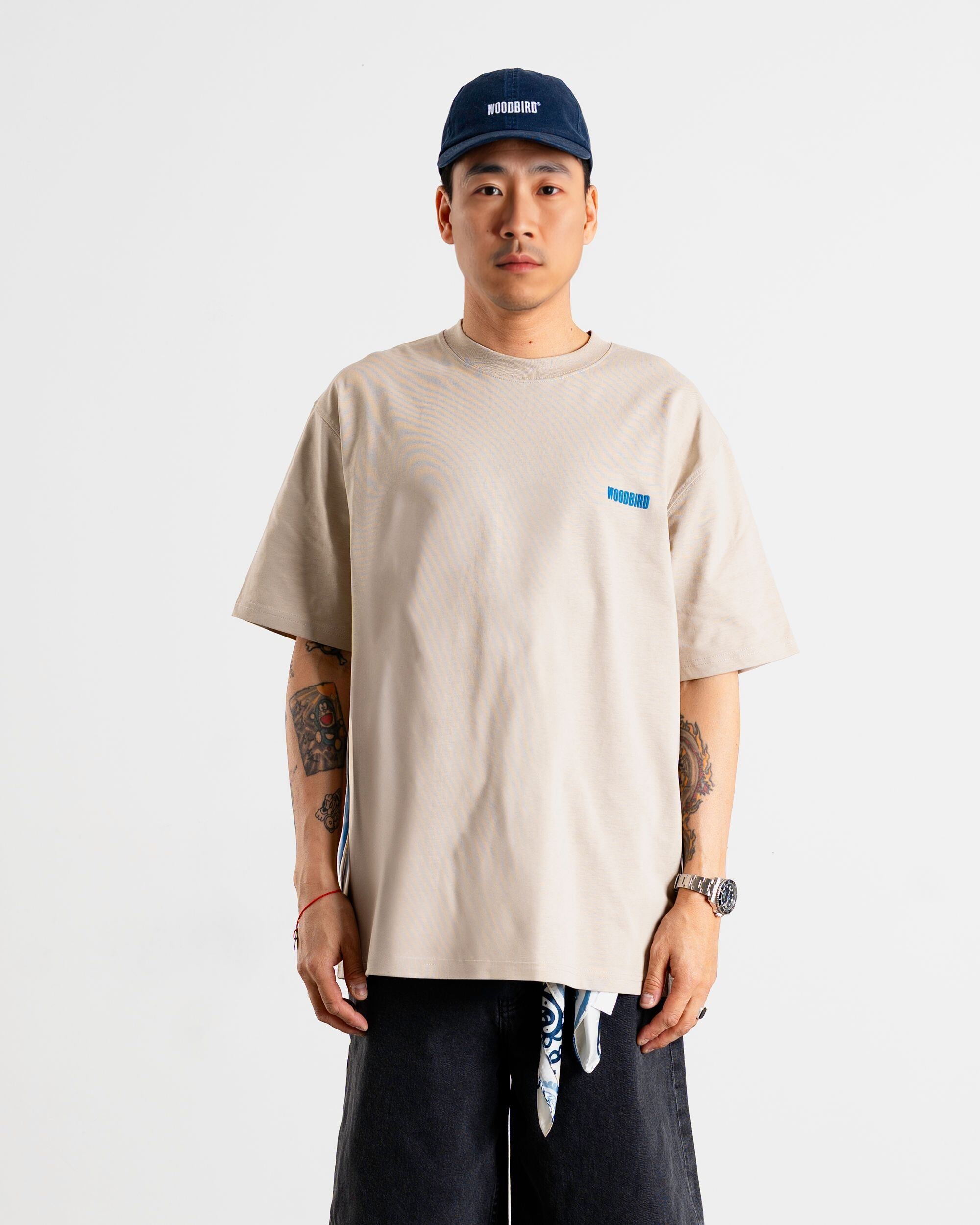 Woodbird WBBaine Kind Tee T-Shirts Taupe Brown
