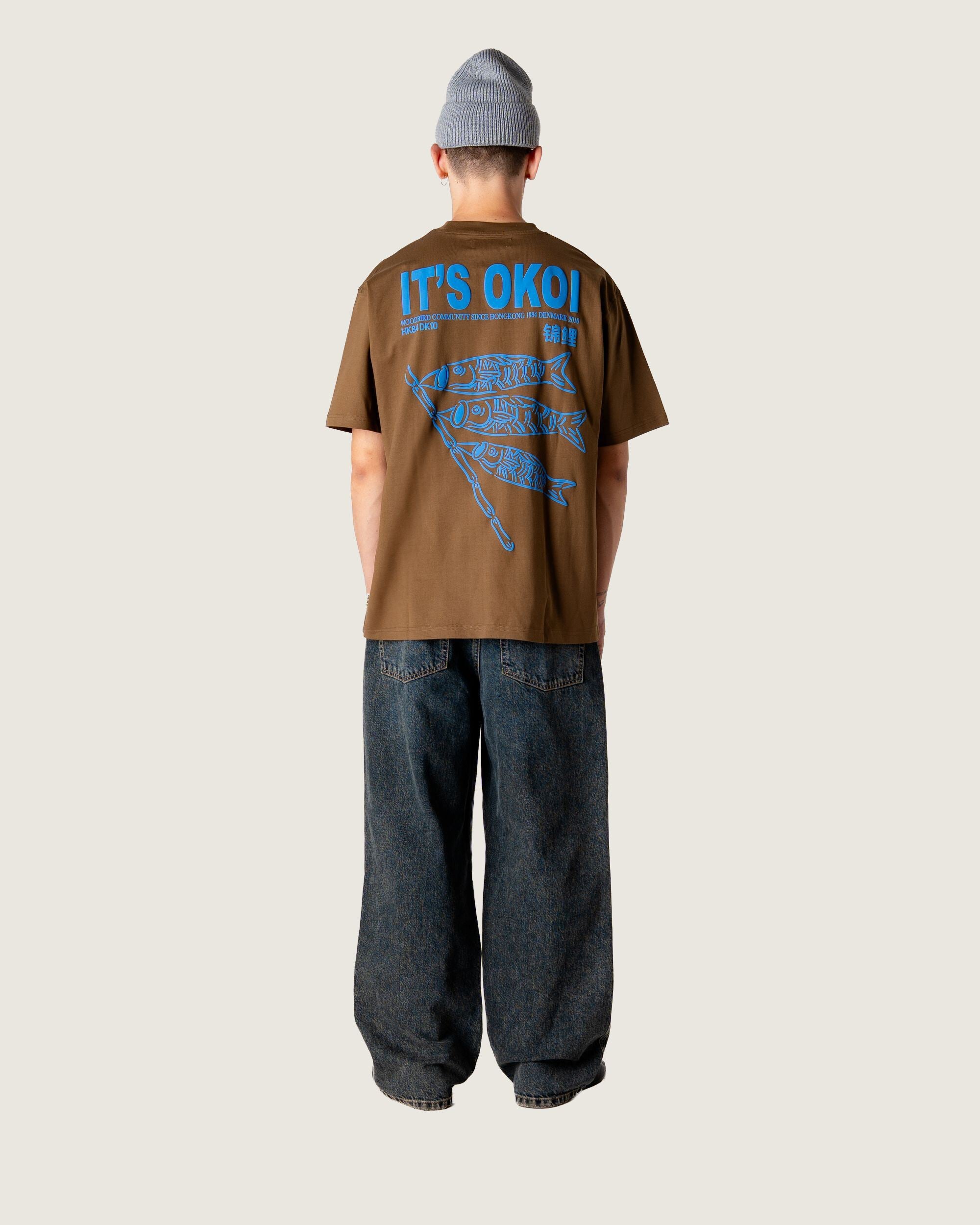 Woodbird WBBaine Koi Tee T-Shirts Dark Brown