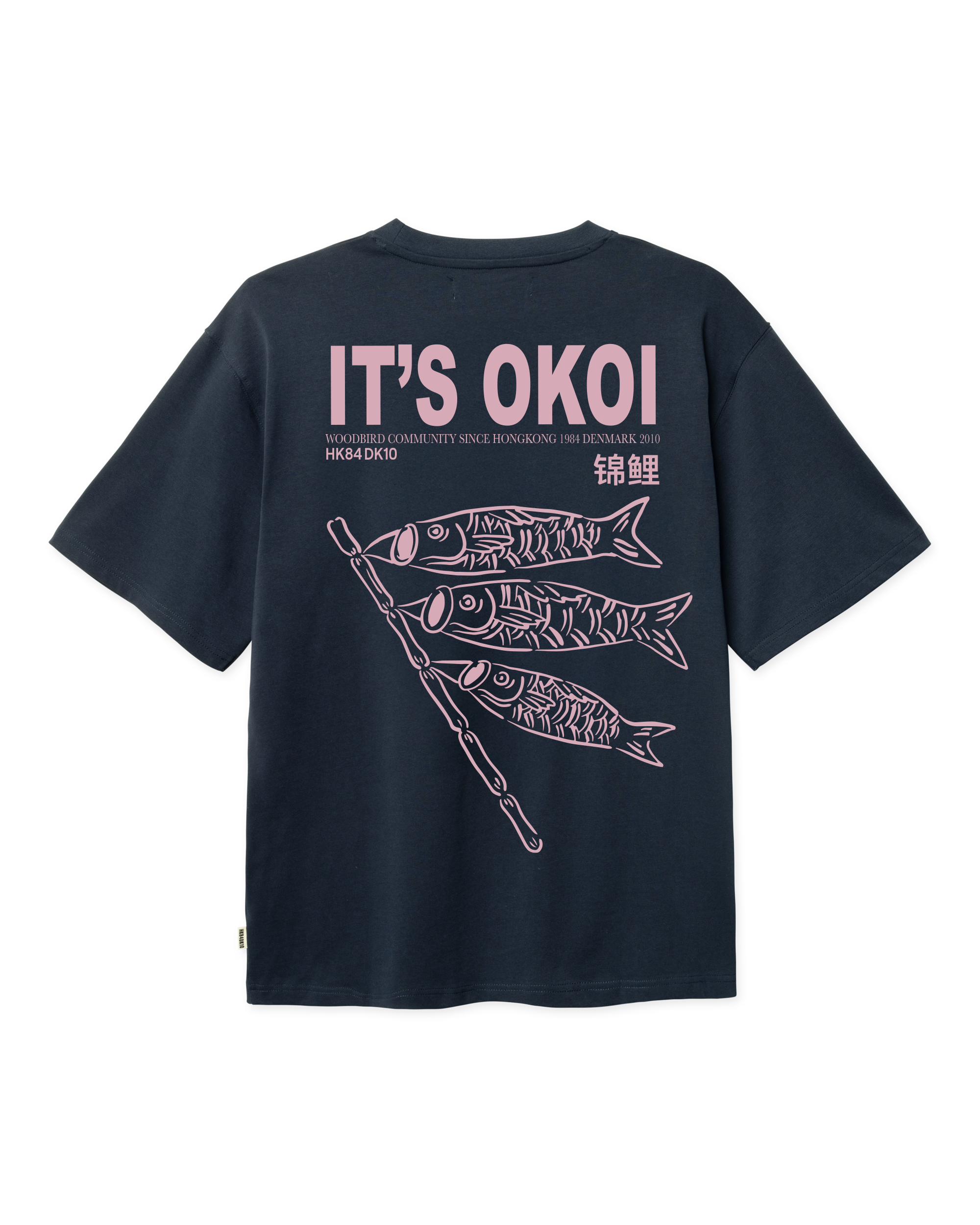 Woodbird WBBaine Koi Tee T-Shirts Dark Navy