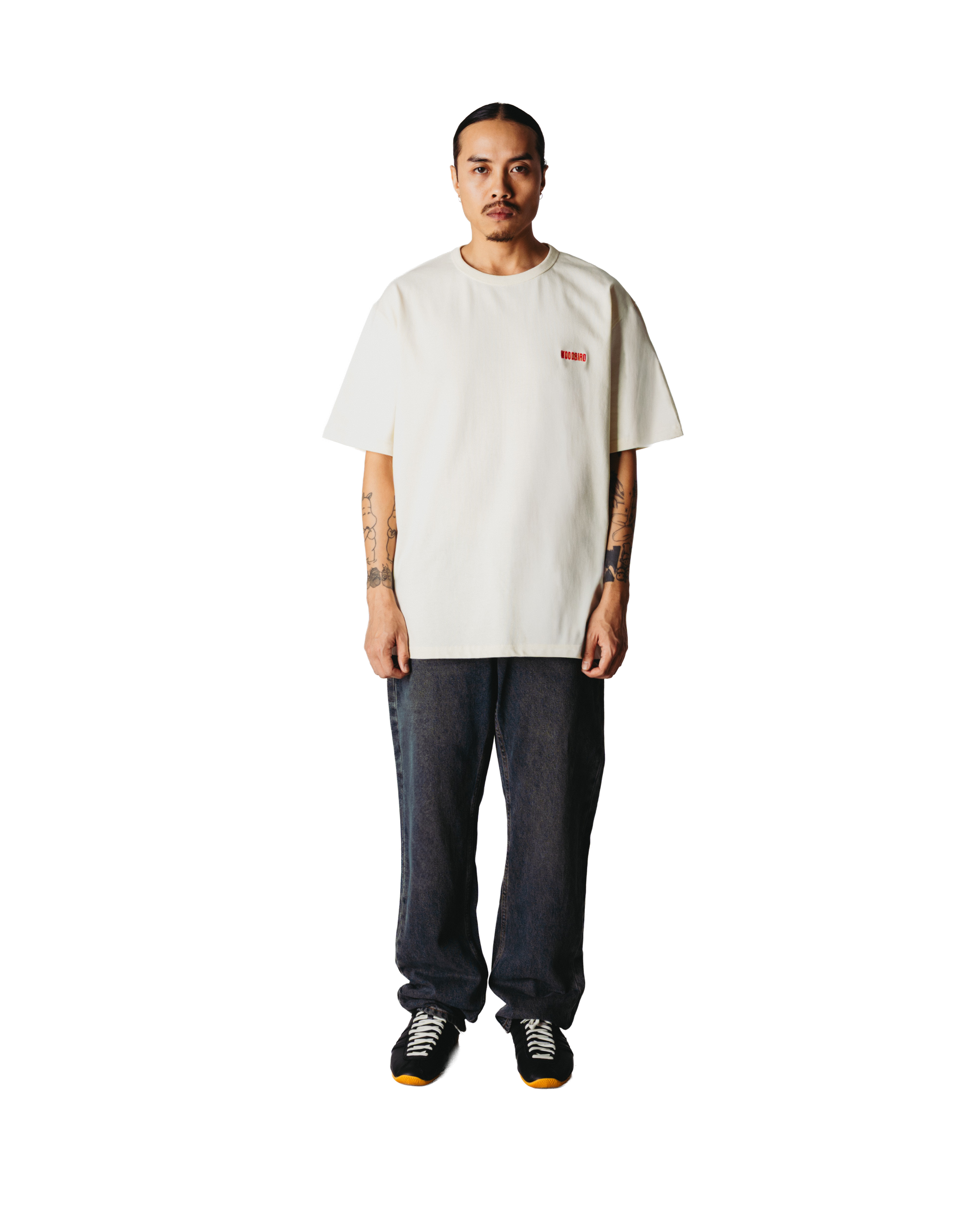 Woodbird WBBaine Mono Tee T-Shirts Off White