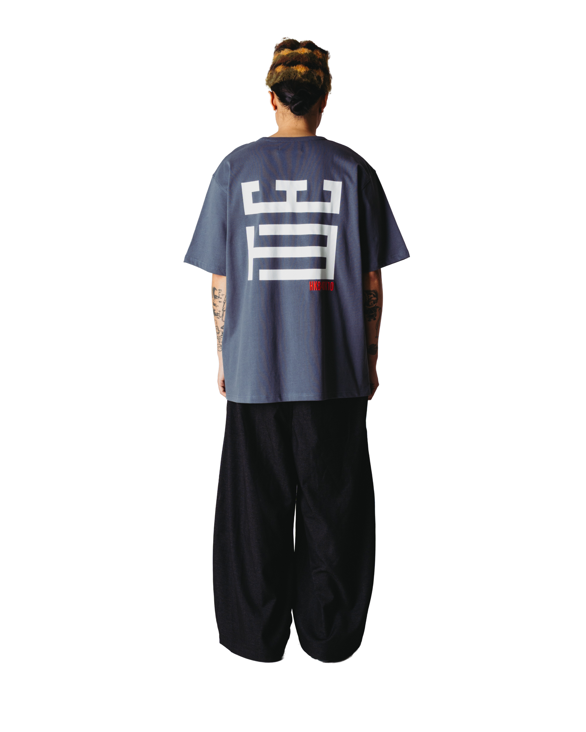 Woodbird WBBaine Mono Tee T-Shirts Slate Blue