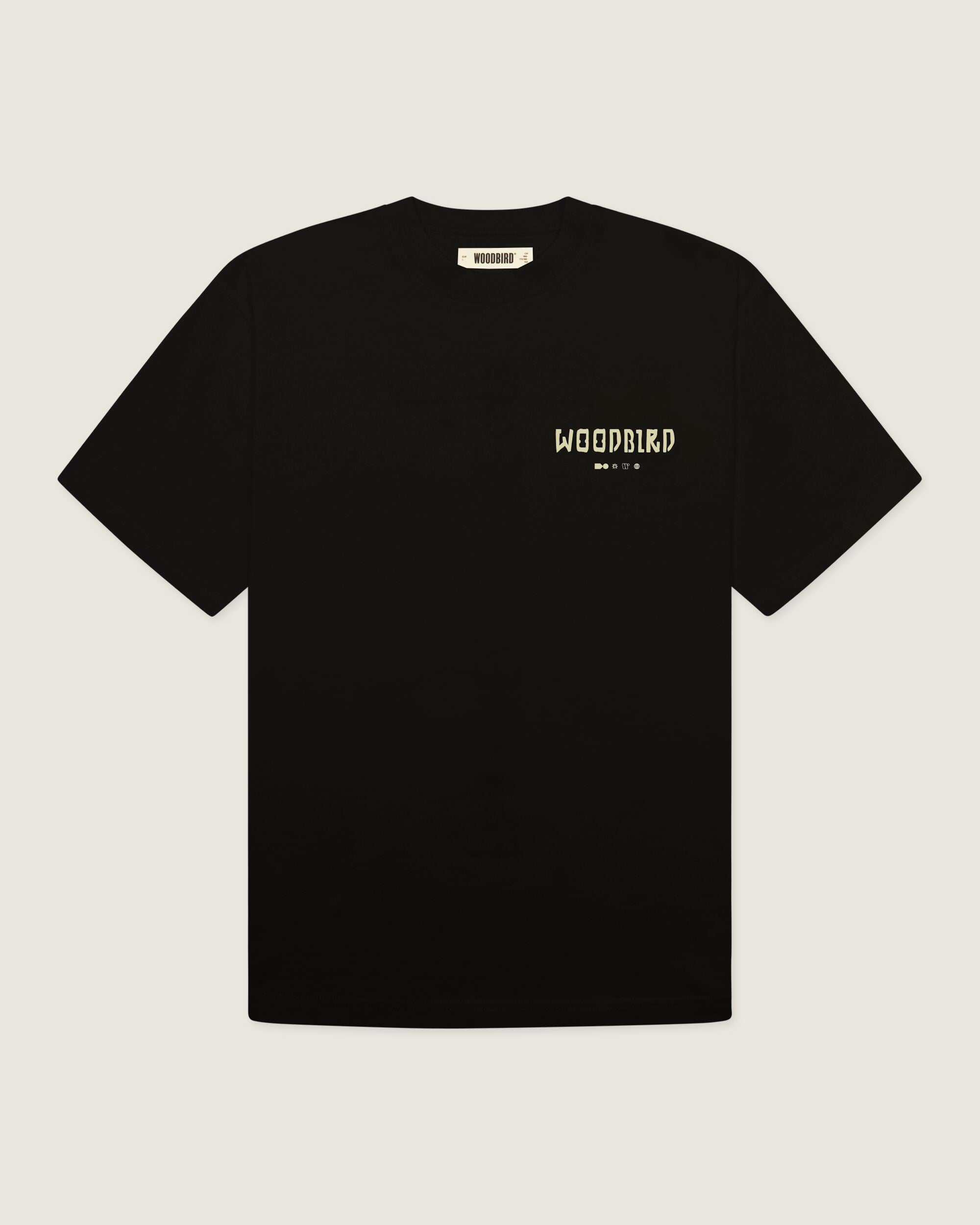 Woodbird WBBaine Serve Tee T-Shirts Black-Yellow