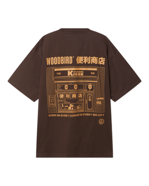 Woodbird WBBaine Shop Tee T-Shirts Fudge Brown
