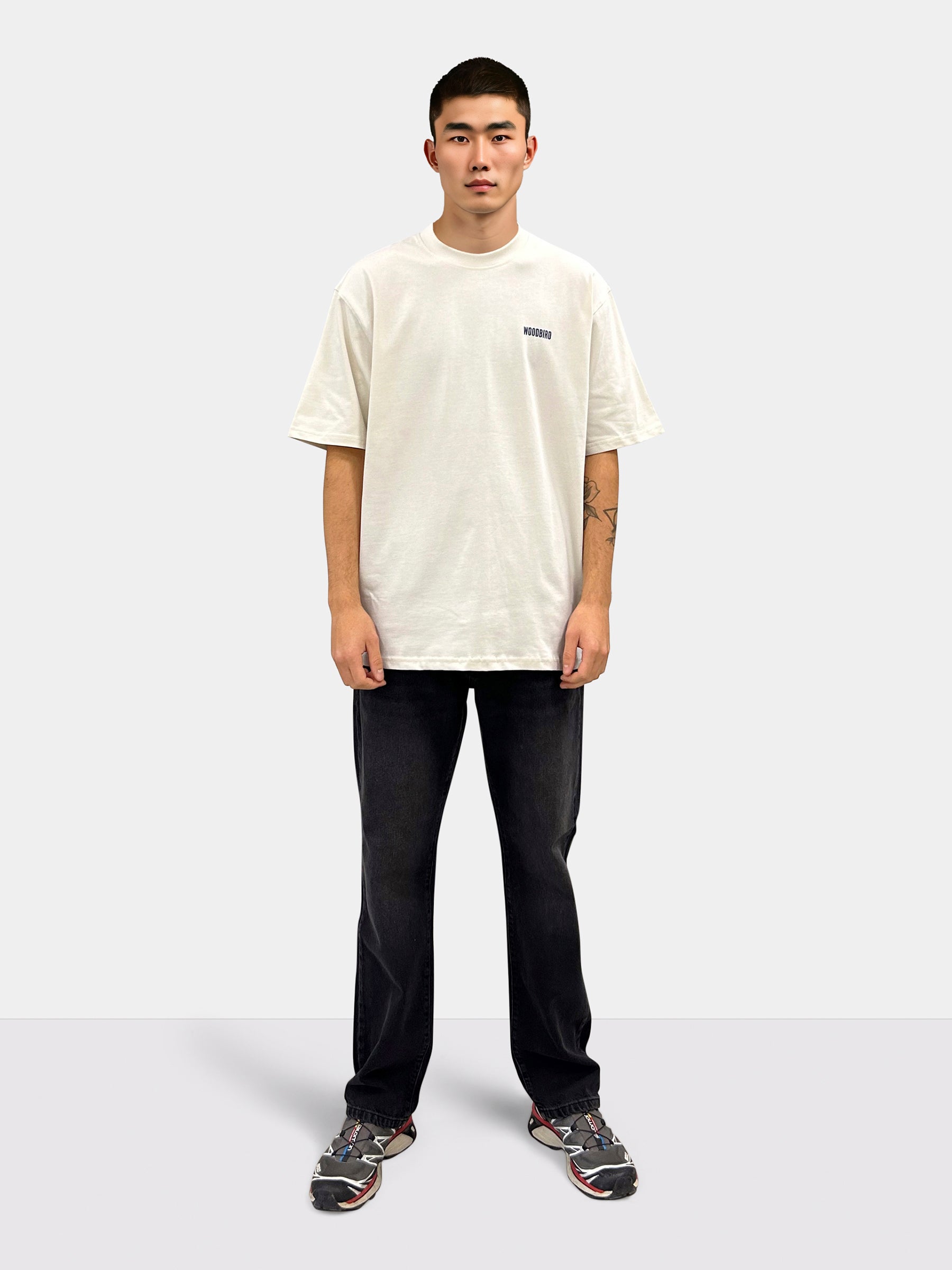 Woodbird WBBaine Sip Tee T-Shirts Off White