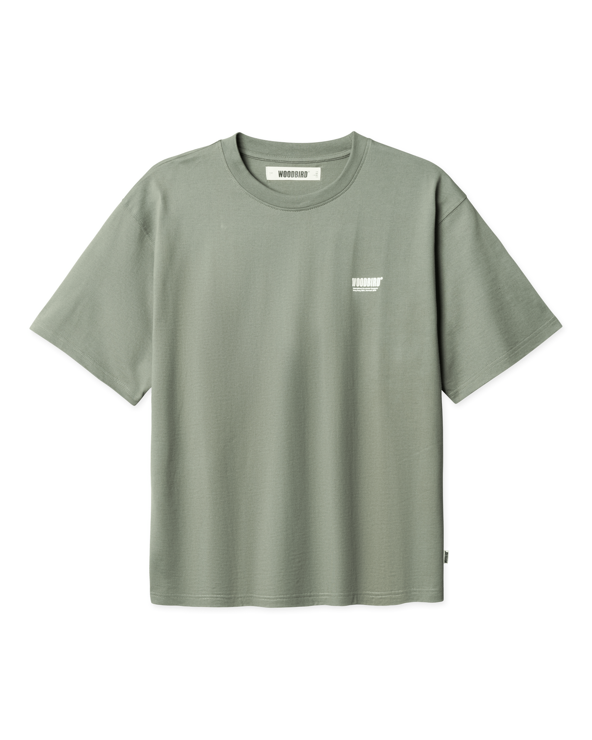 Woodbird WBBaine Soya Tee T-Shirts Grey-Green
