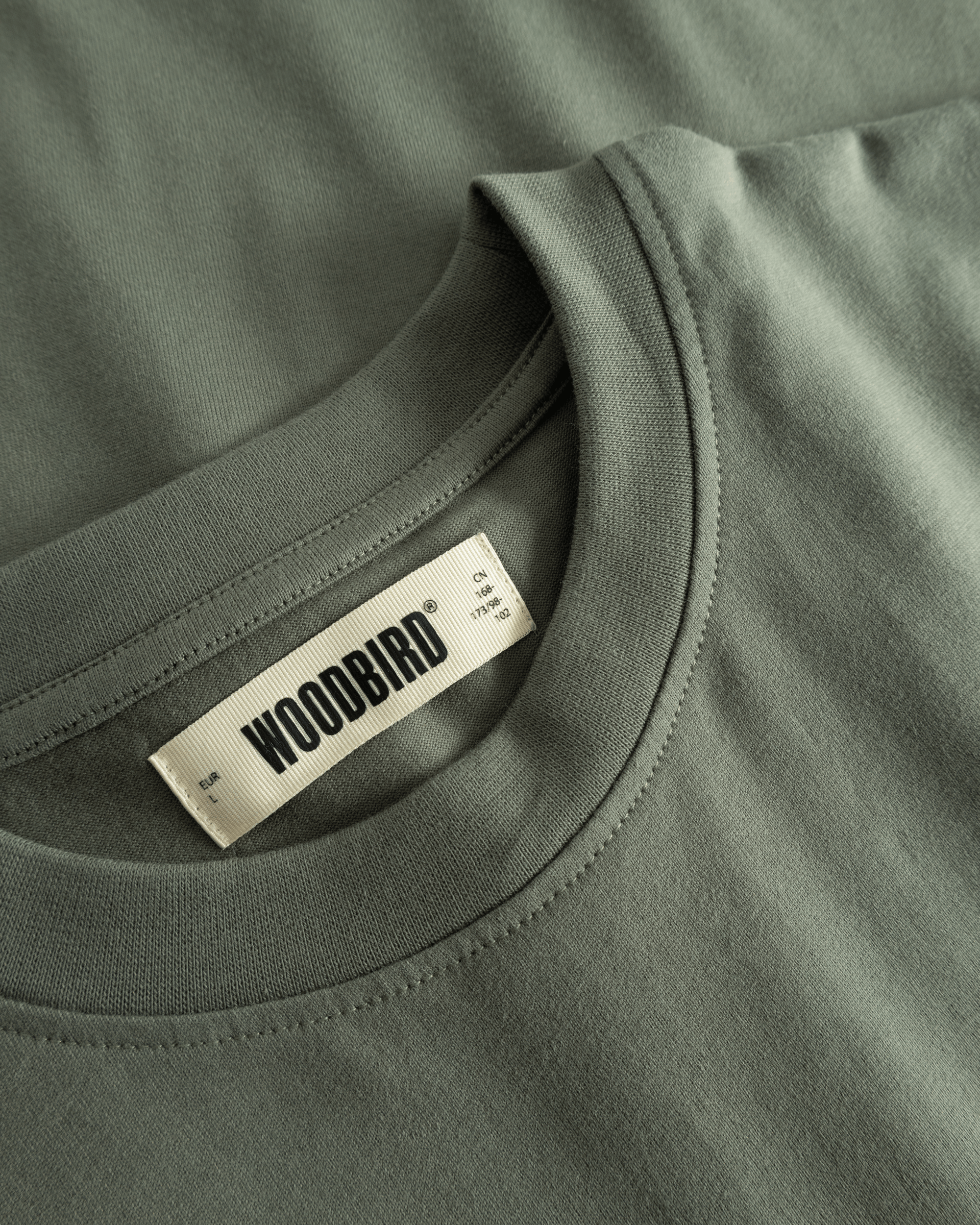 Woodbird WBBaine Soya Tee T-Shirts Grey-Green