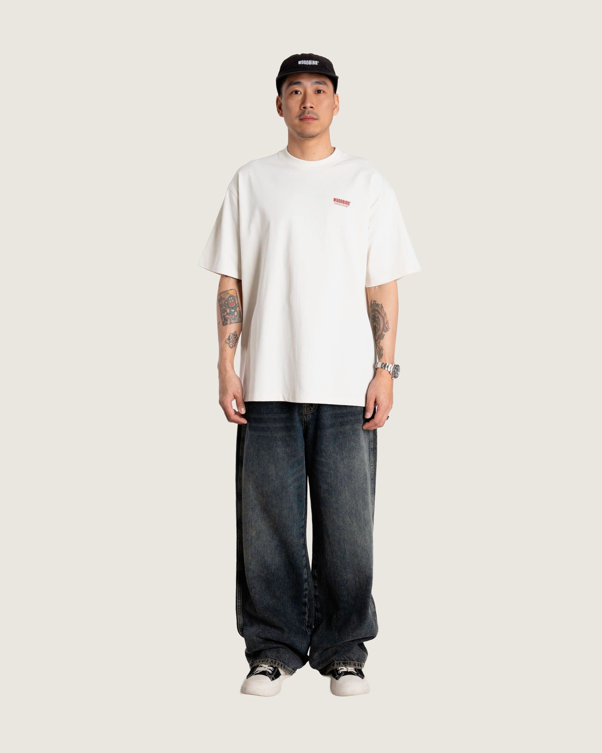 Woodbird WBBaine Soya Tee T-Shirts Off White