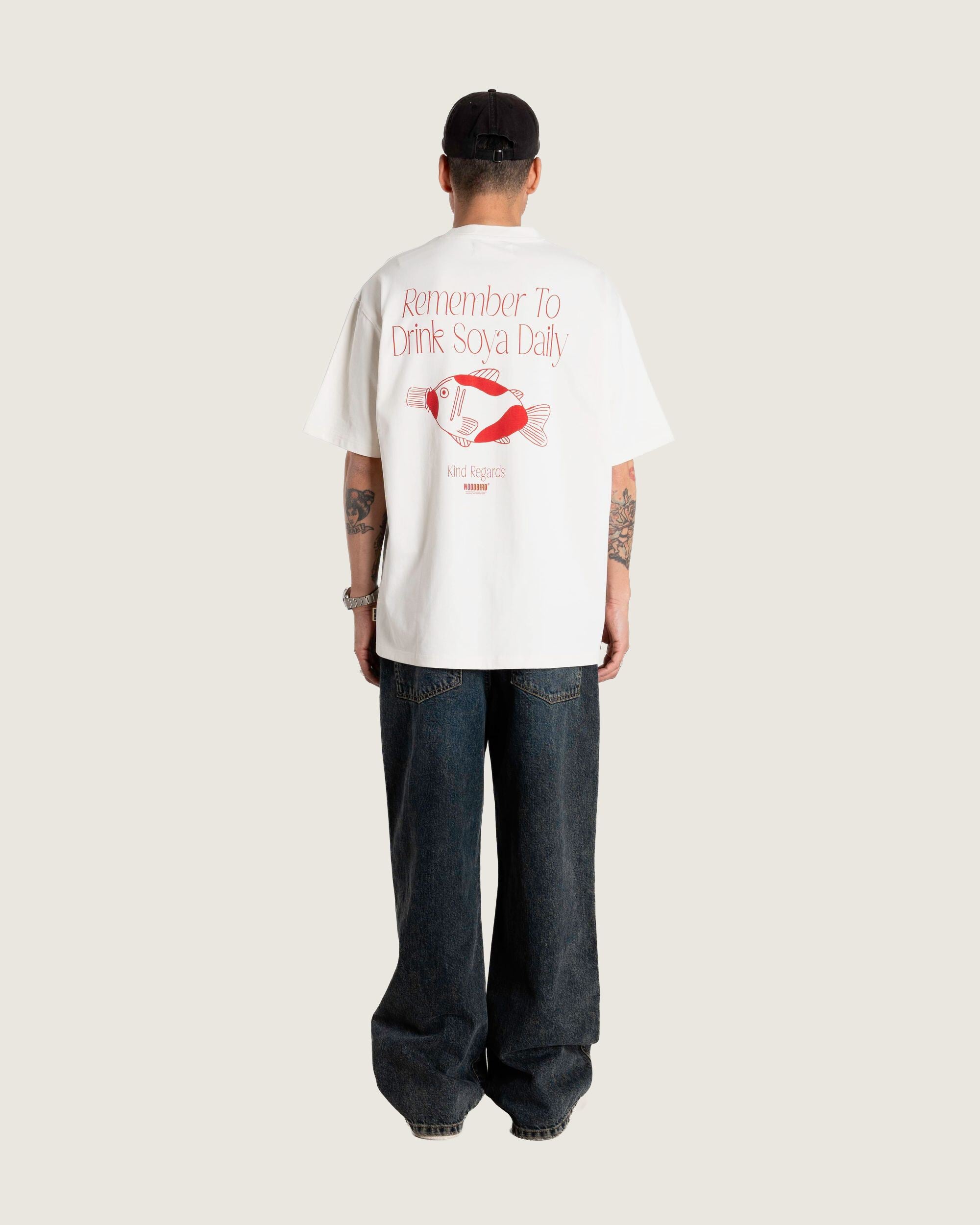 Woodbird WBBaine Soya Tee T-Shirts Off White