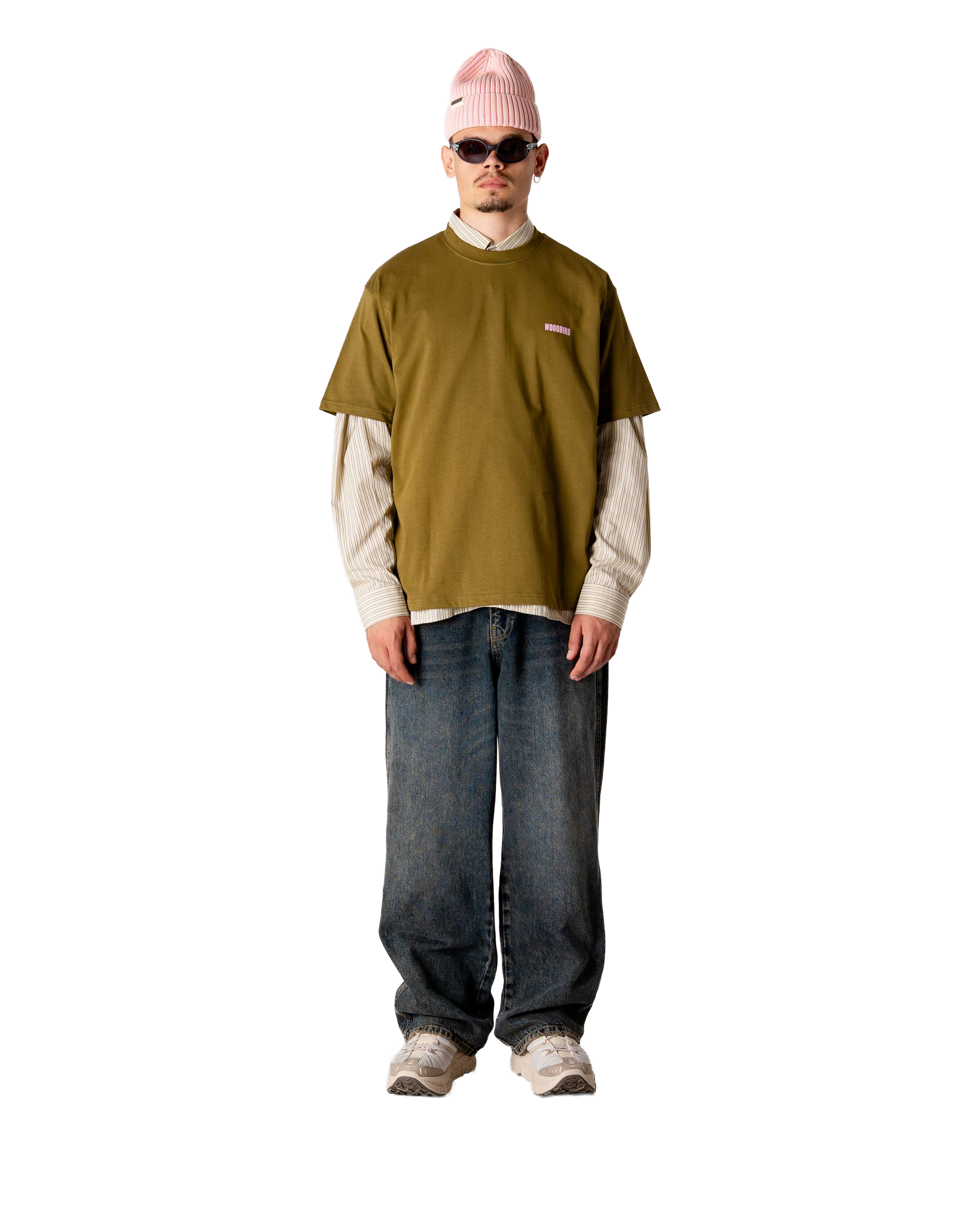 Woodbird WBBaine Space Tee T-Shirts Dark Green