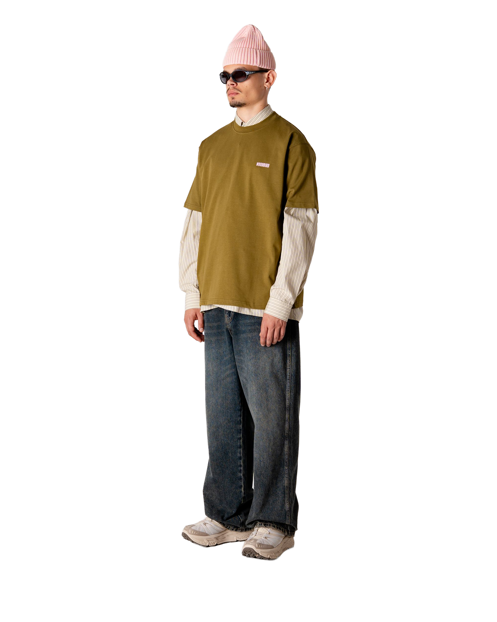 Woodbird WBBaine Space Tee T-Shirts Dark Green